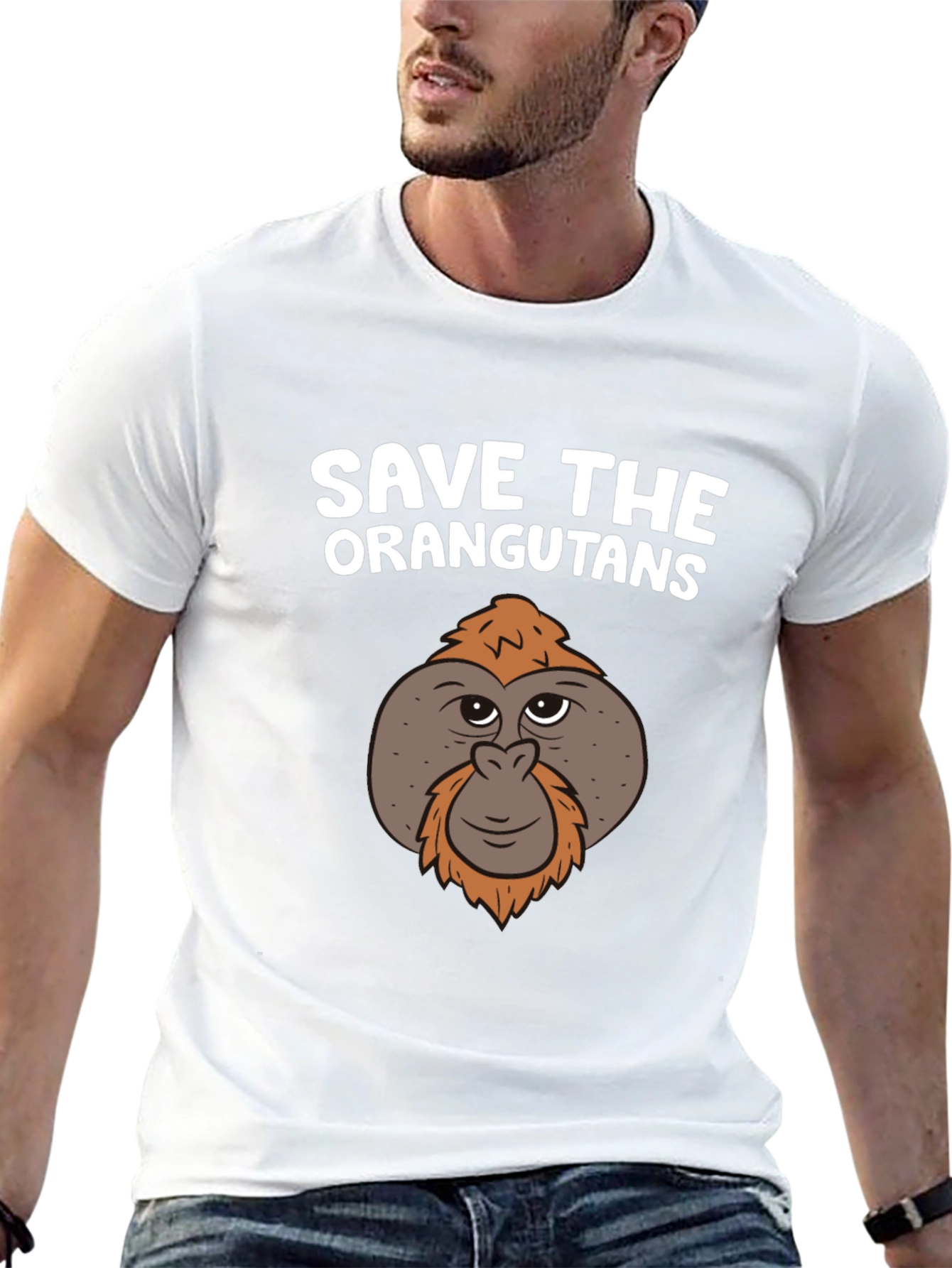 Black Save the Orangutans Graphic T-Shirt view 13
