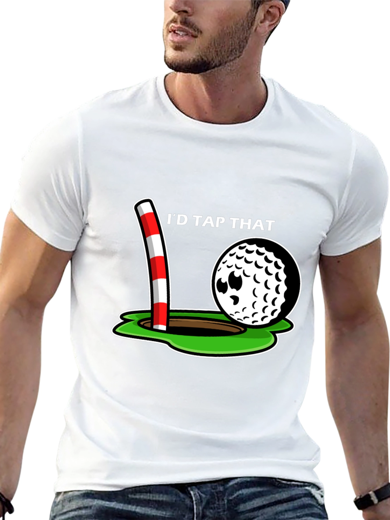 Black I'd Tap That Golf T-Shirt view 13