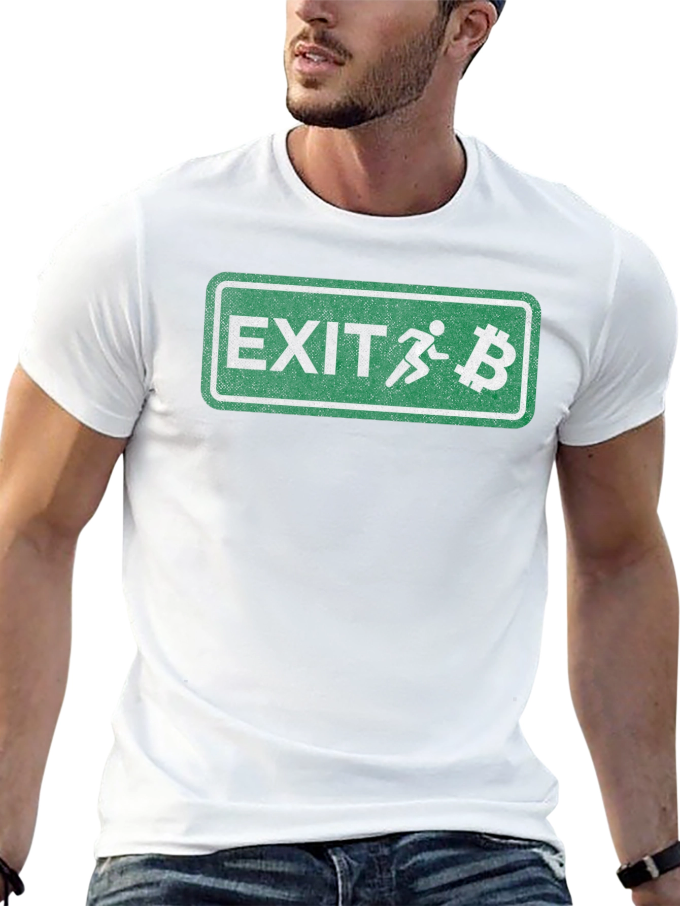 Bitcoin Exit T-Shirt - Crypto Humor Tee - 13