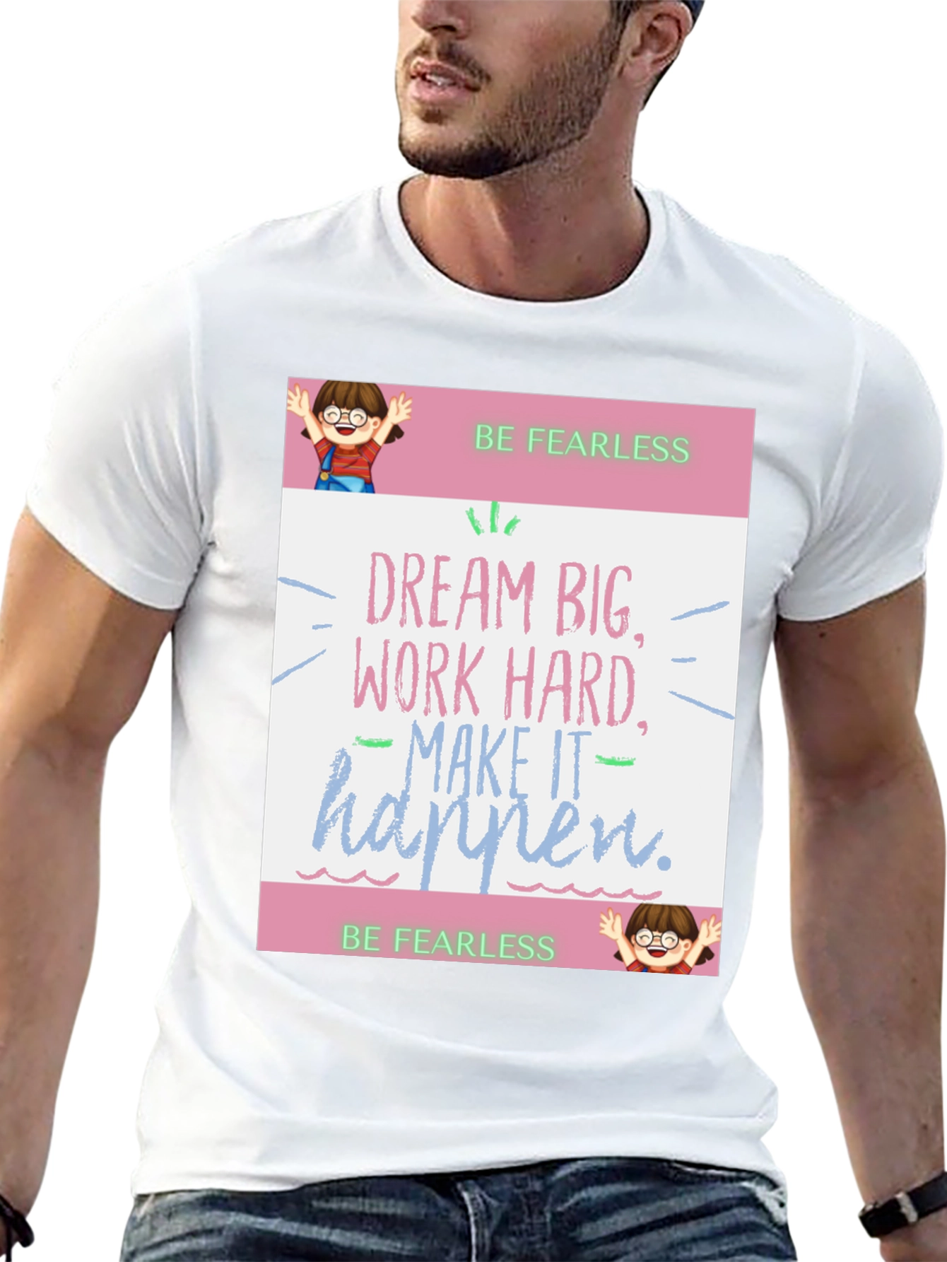 Black Be Fearless Graphic Tee - Dream Big view 13