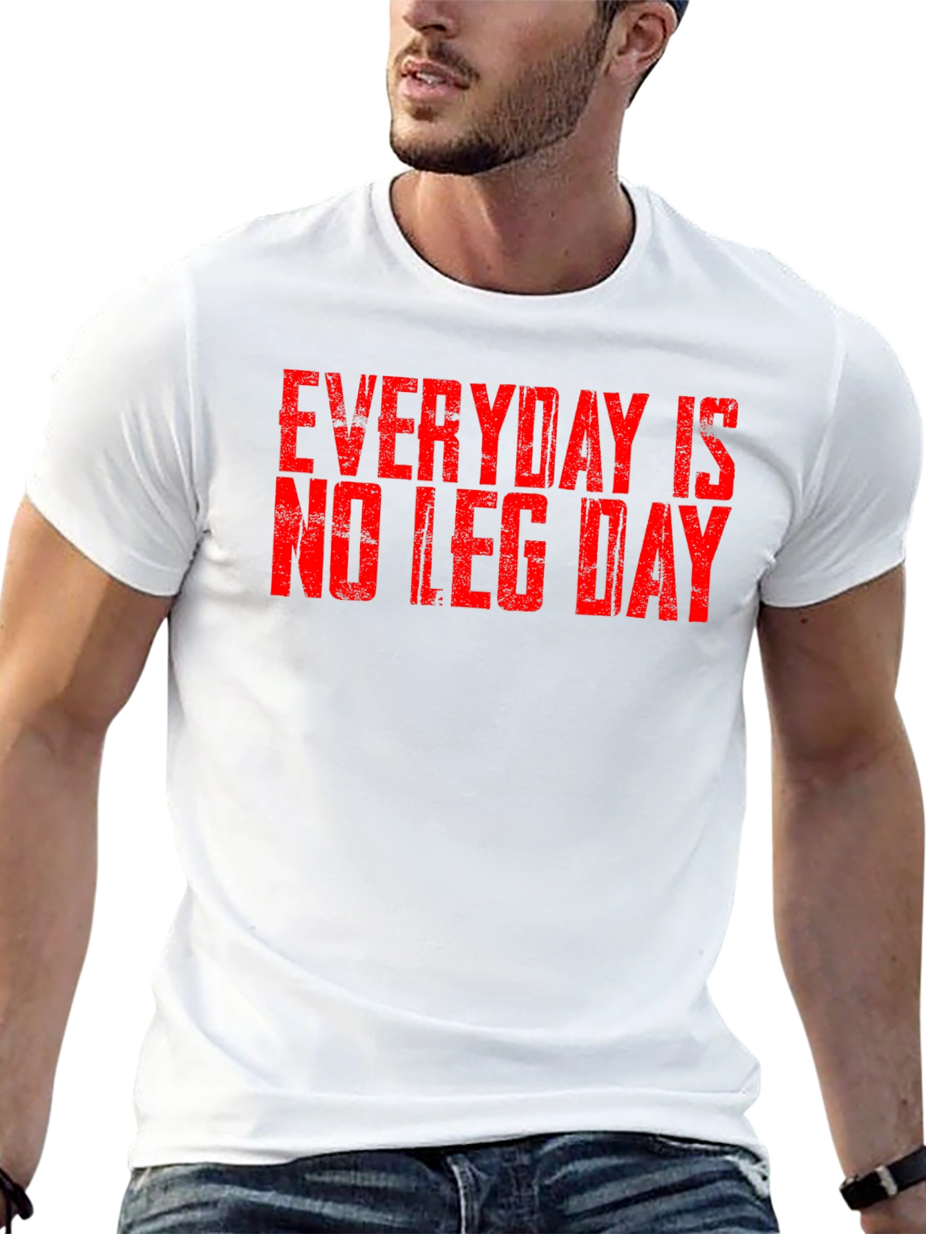 Black Everyday is No Leg Day T-Shirt view 13