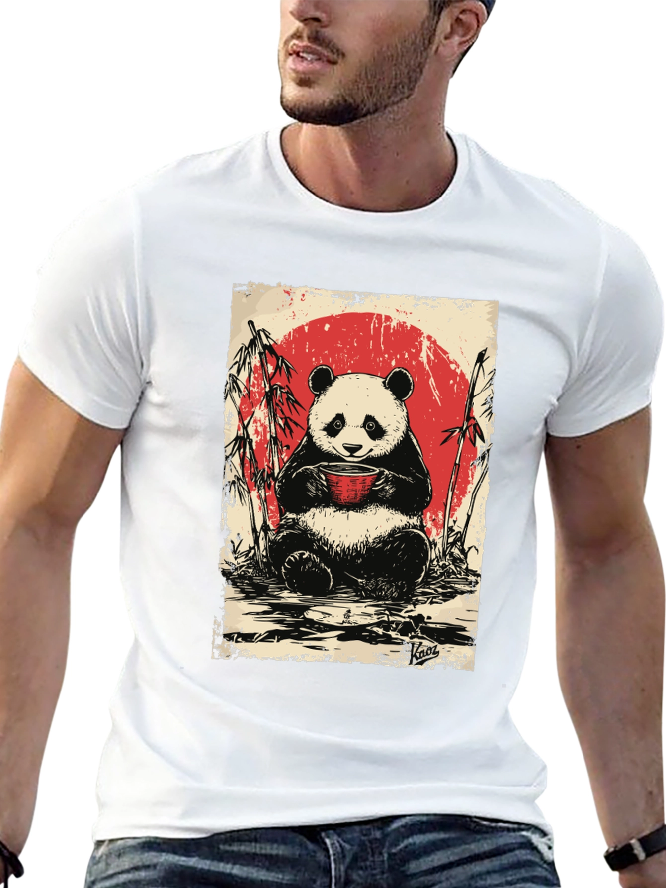 Black Panda Tea T-Shirt - Cute Asian Design view 13