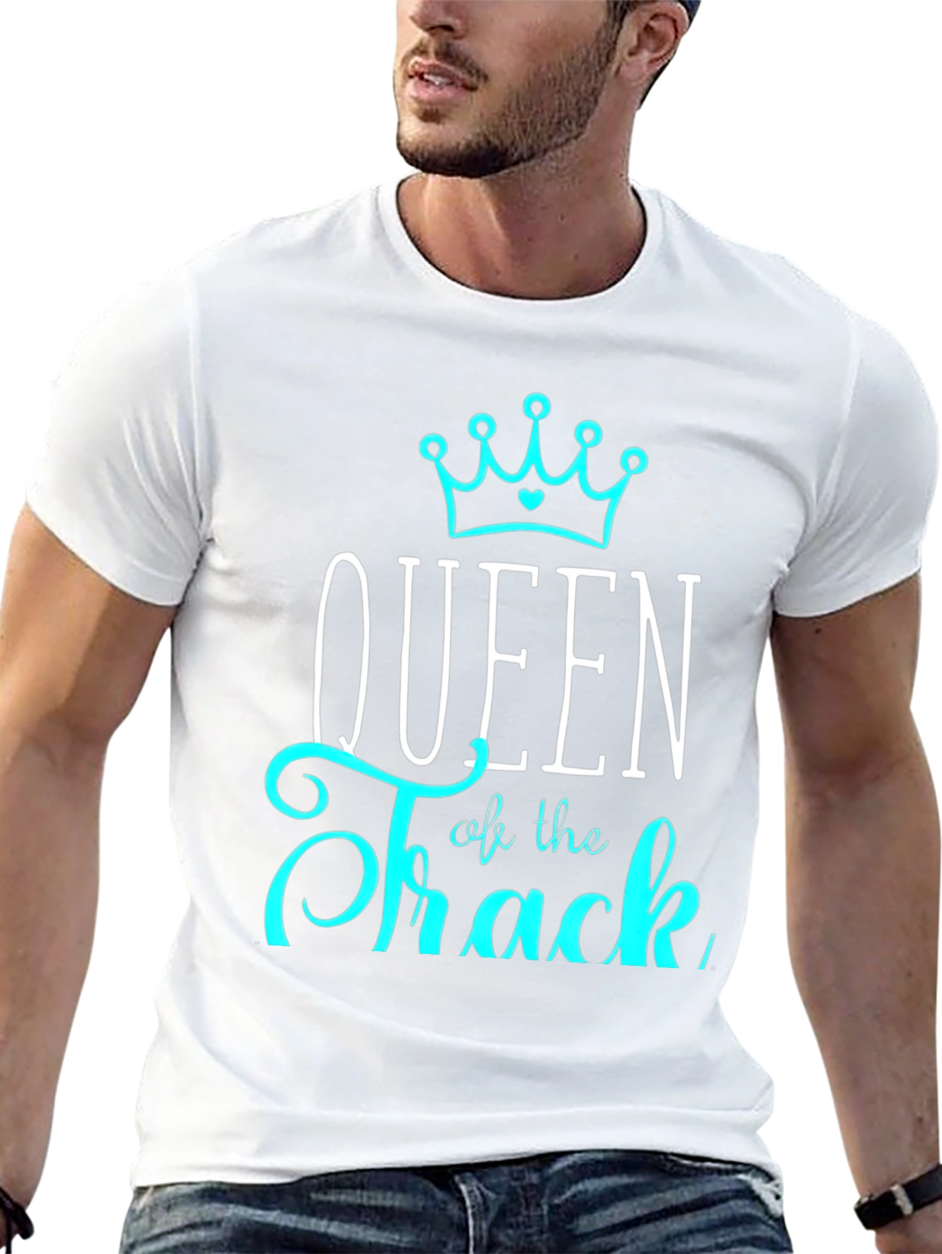Black Queen of the Track Black T-Shirt view 13