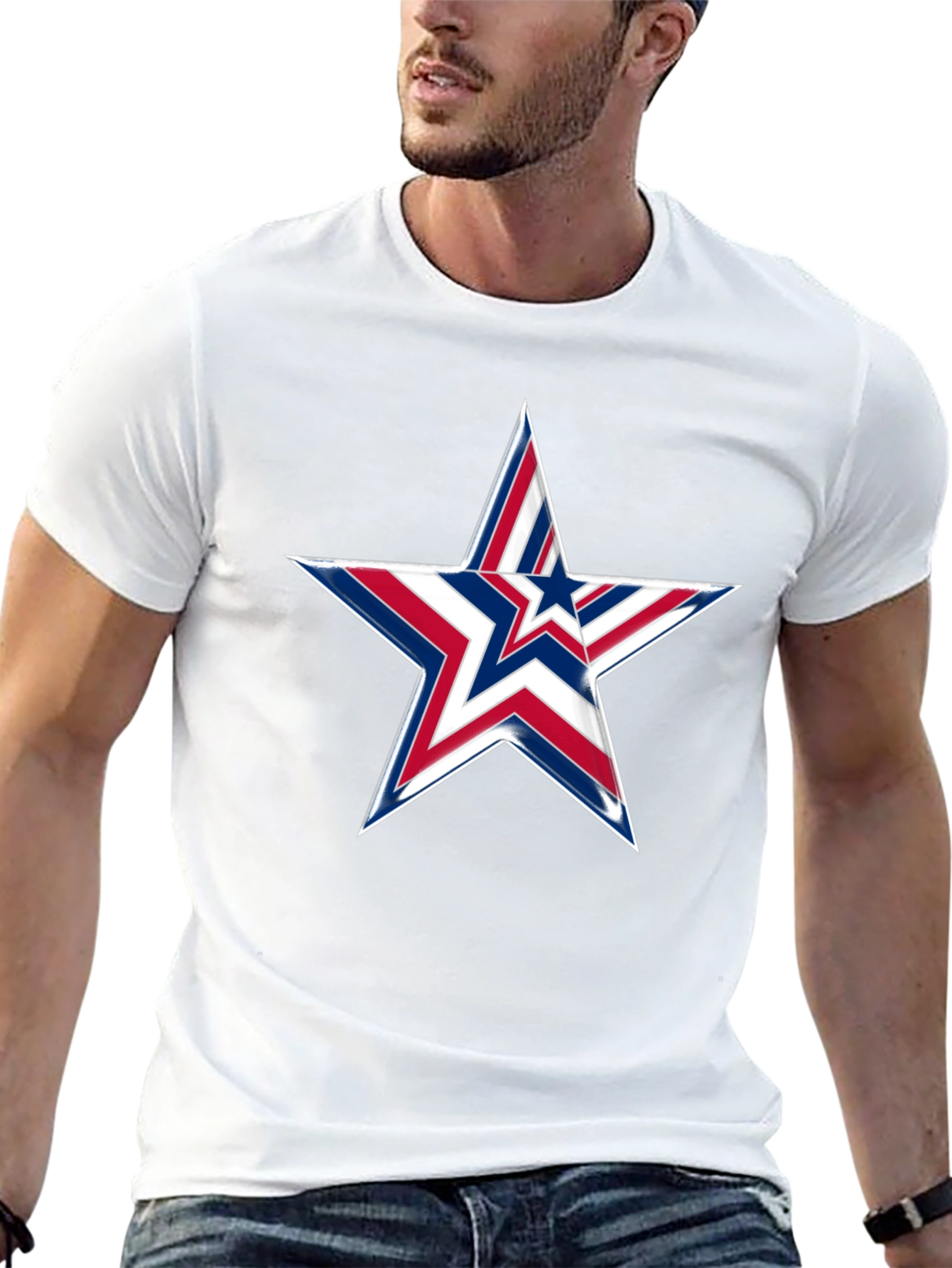 Black Patriotic Star Graphic Tee - USA Pride view 13