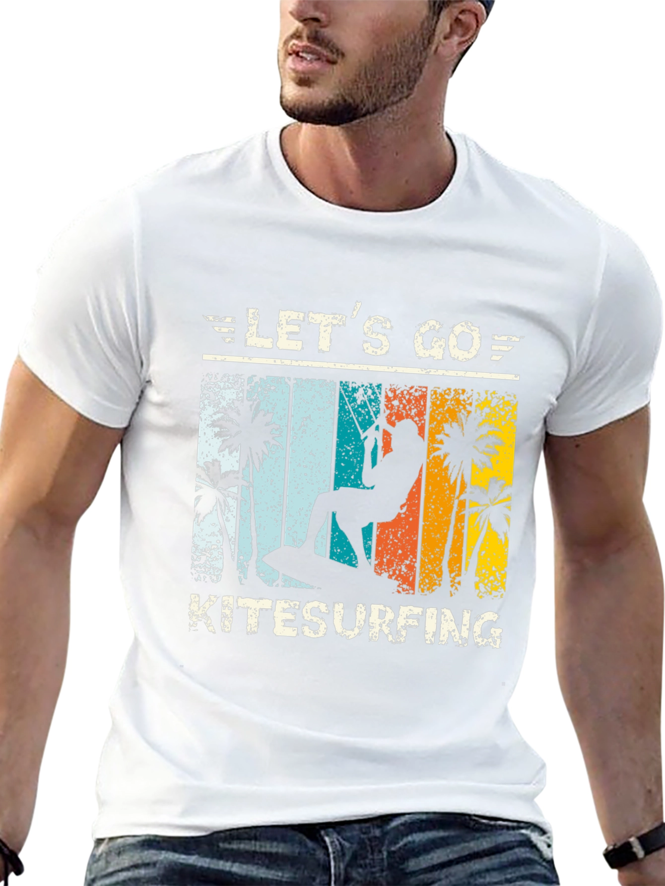 Black Let's Go Kitesurfing T-Shirt view 13