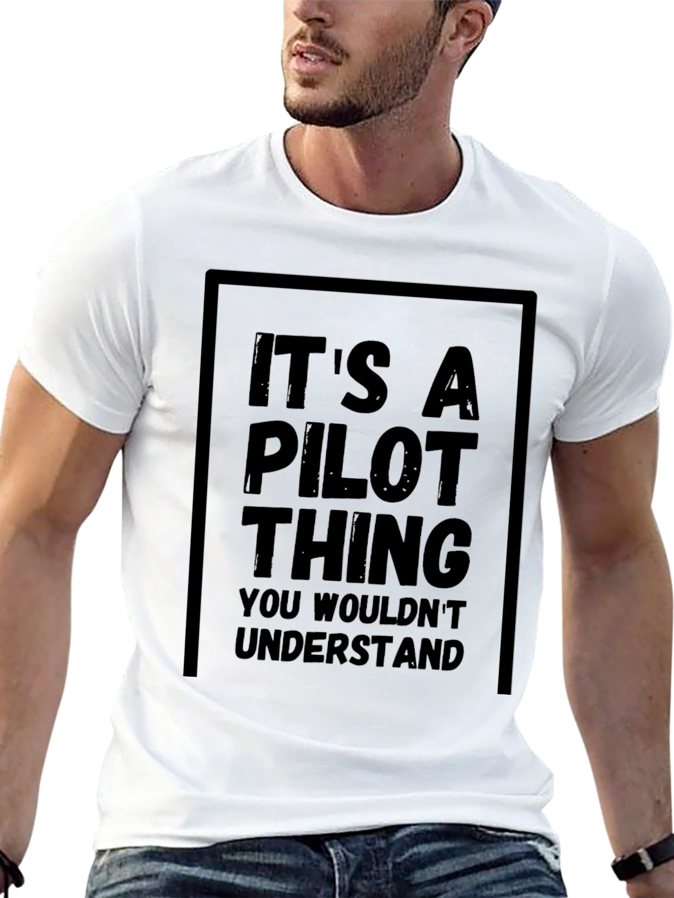 Black It's A Pilot Thing Funny T-Shirt view 13