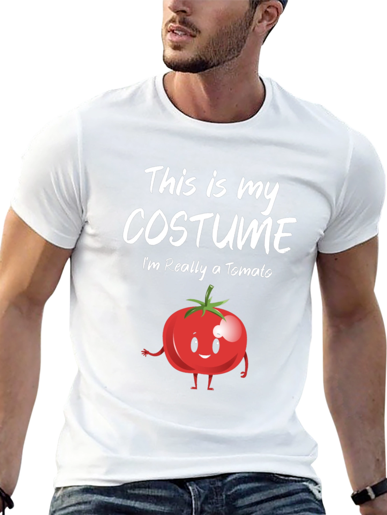 Black Funny Tomato Costume T-Shirt view 13