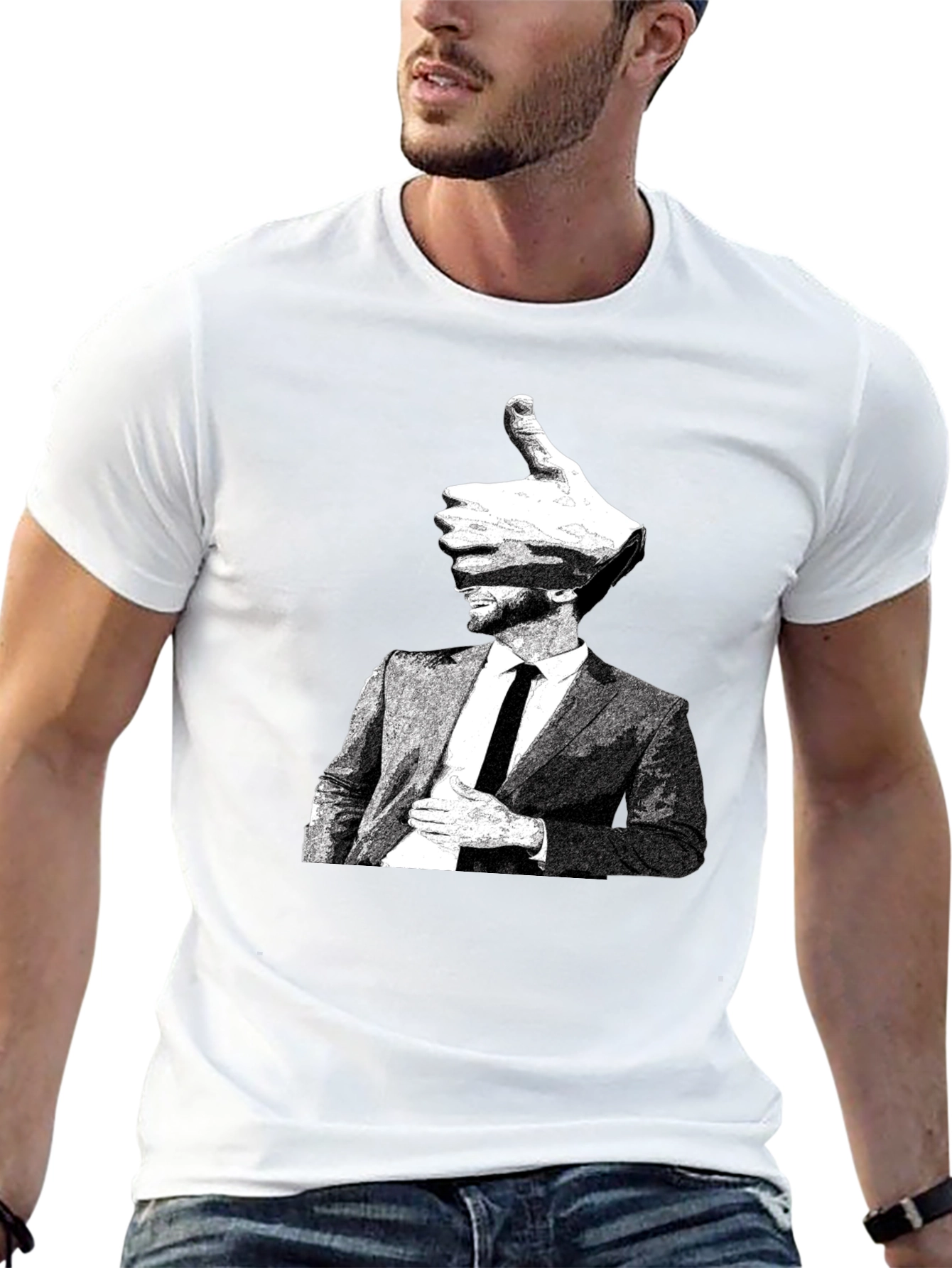 Black Thumbs Up Boss Graphic T-Shirt view 13