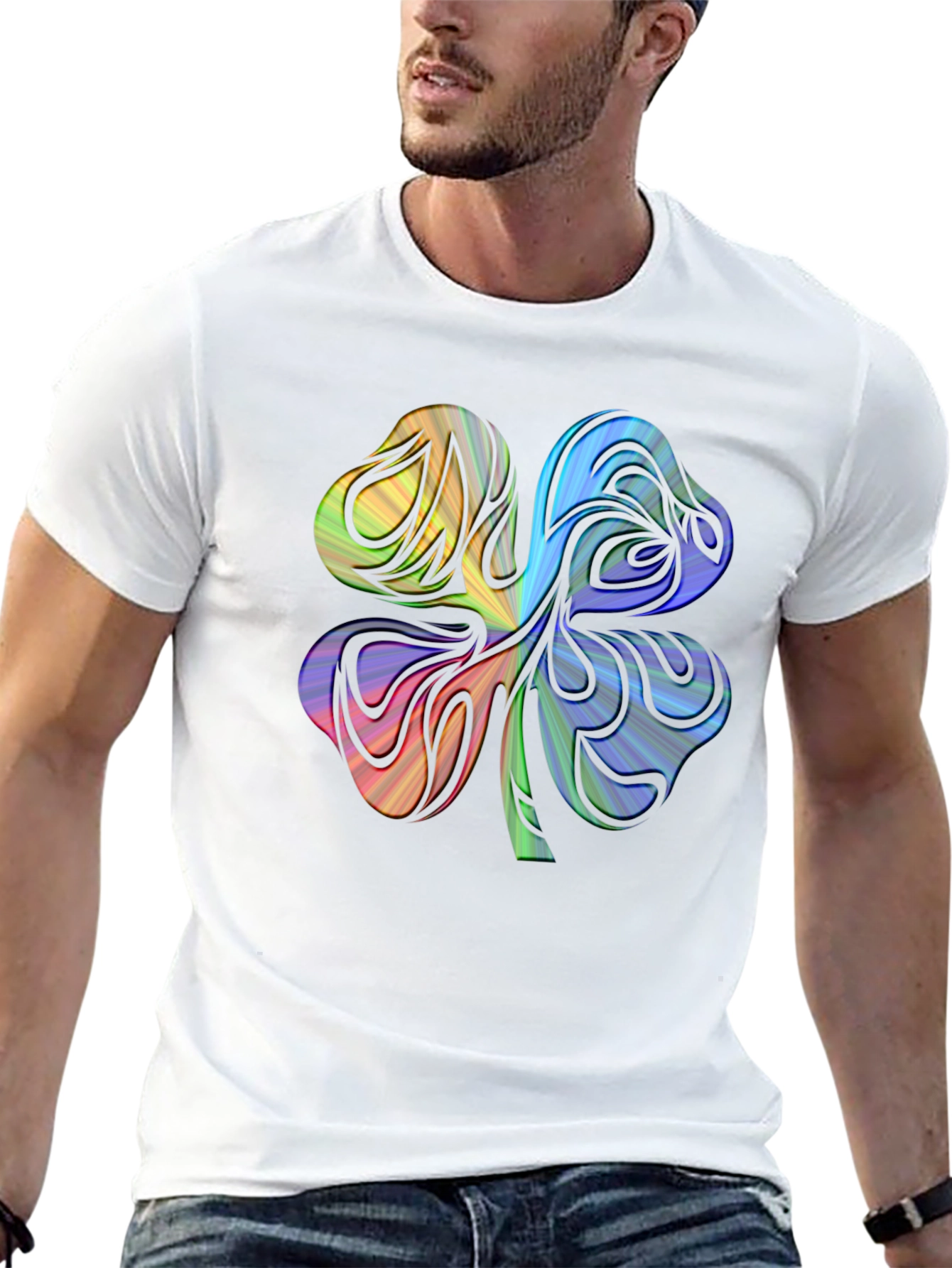 Rainbow Shamrock Graphic Tee - Unisex - 13