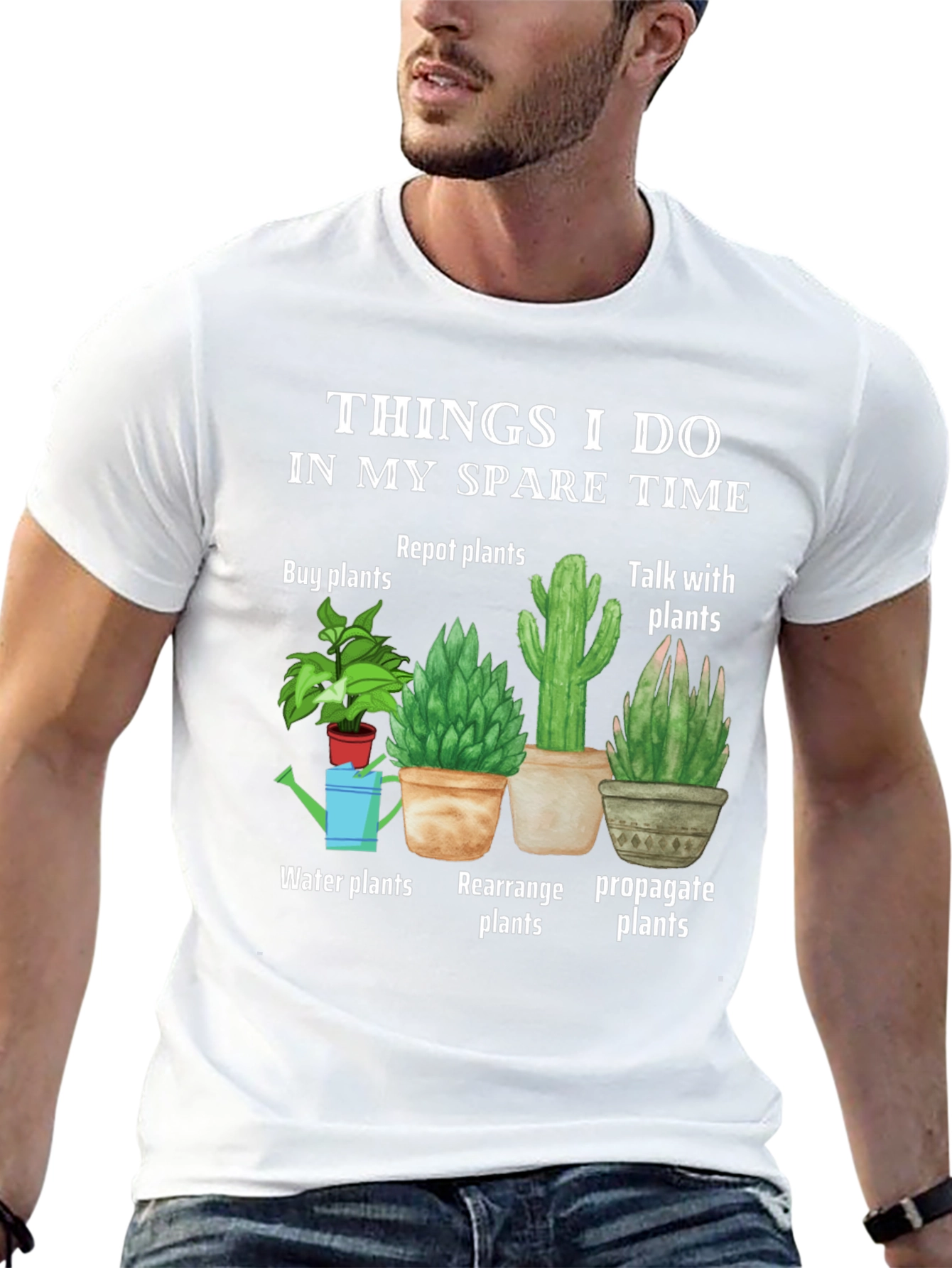 Black Plant Lover T-Shirt: Things I Do In My Spare Time view 13