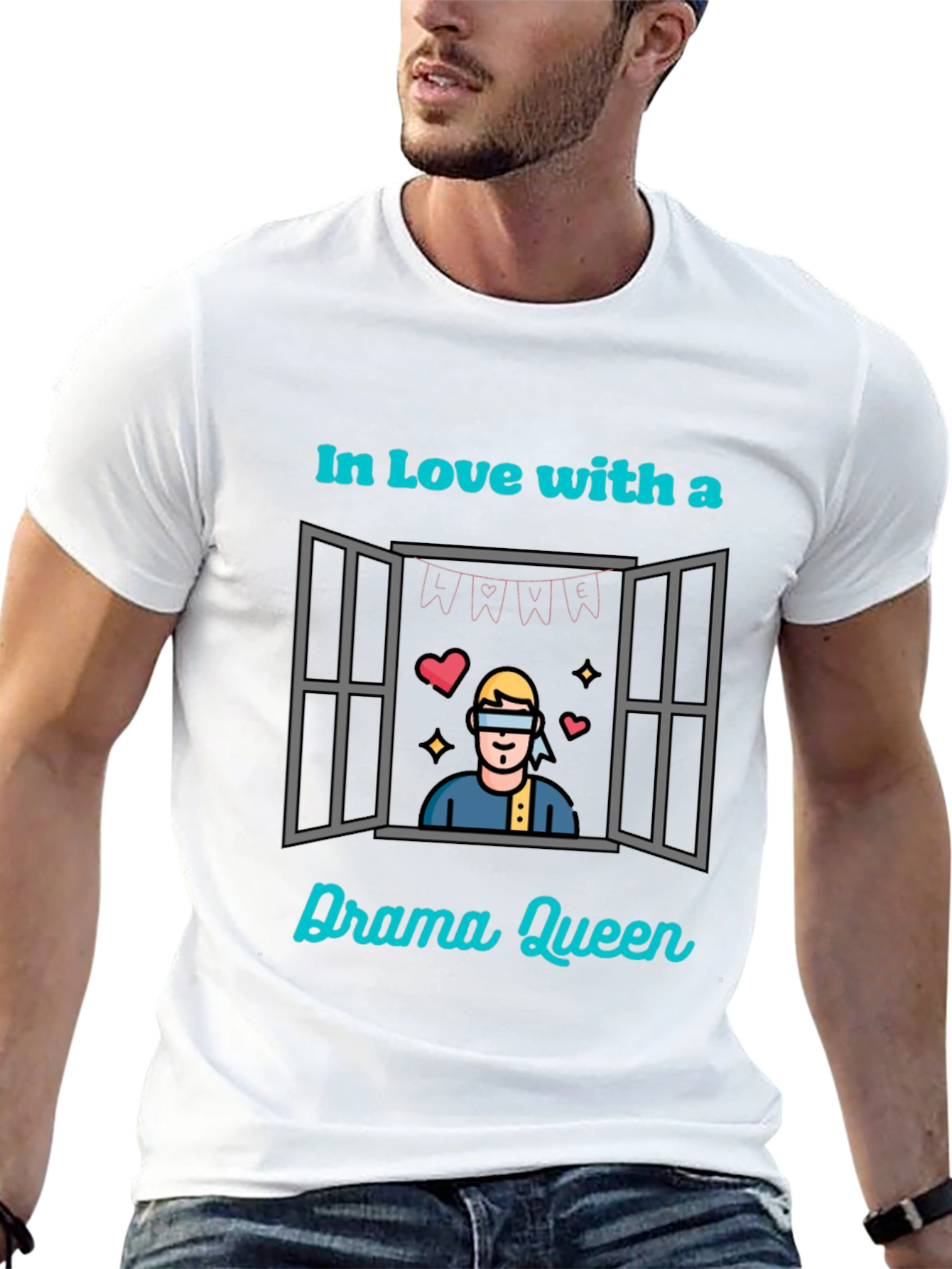 Black In Love With a Drama Queen T-Shirt view 13