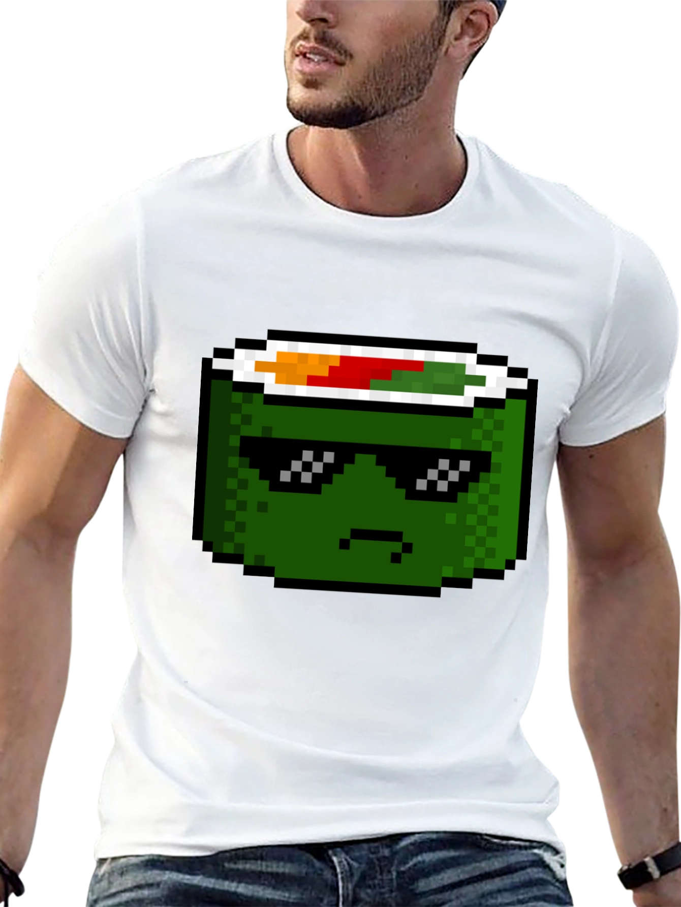 Black Pixel Sushi Roll T-Shirt - Cool Foodie Tee view 13