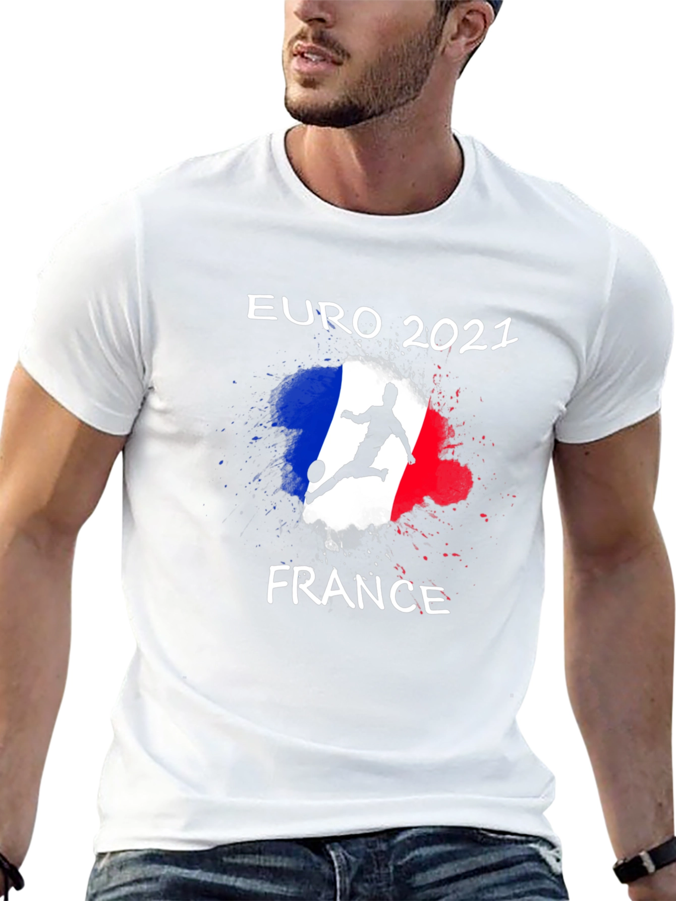 Black Euro 2021 France Soccer T-Shirt view 13