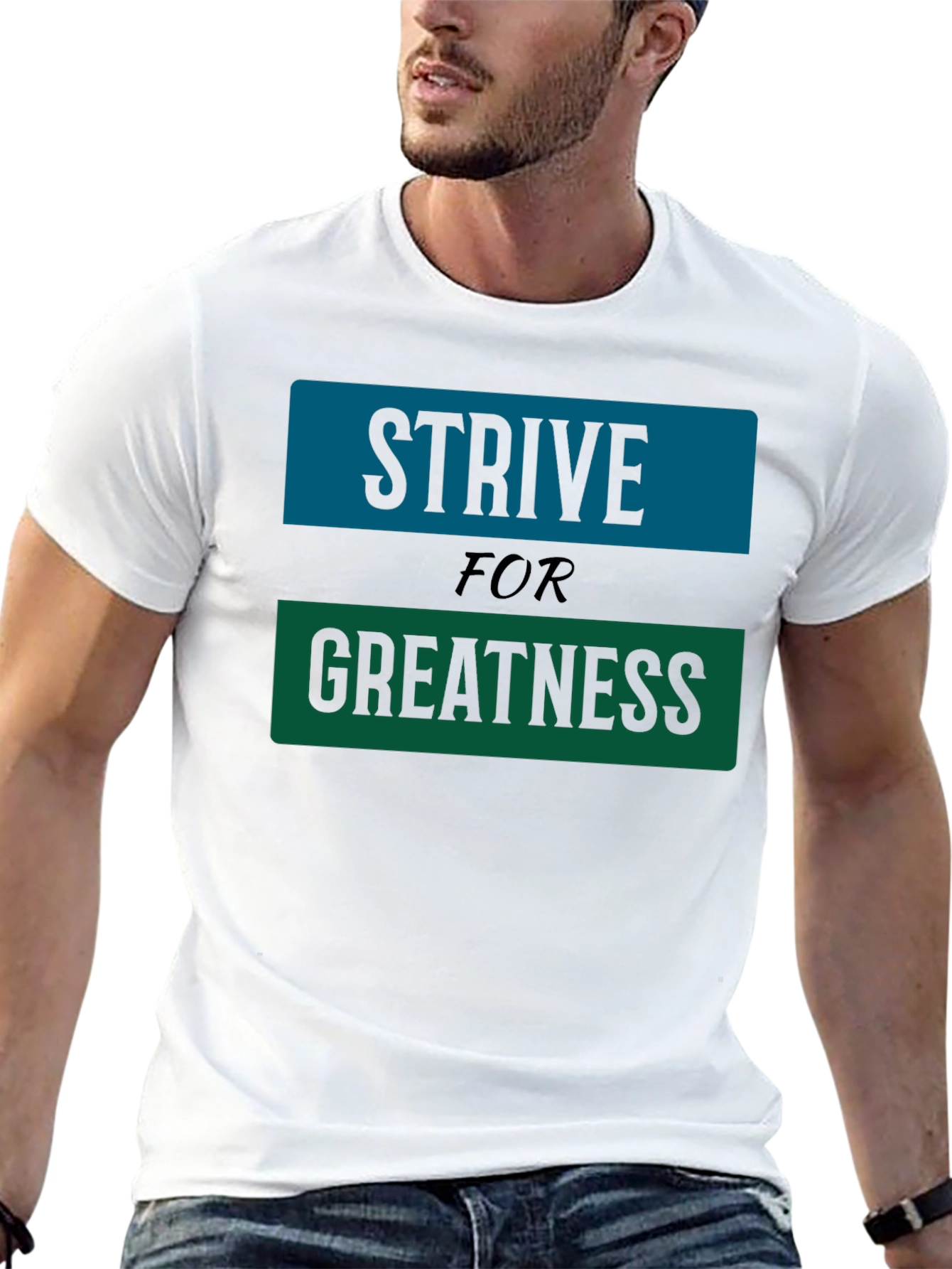 Black Strive for Greatness Graphic Tee view 13