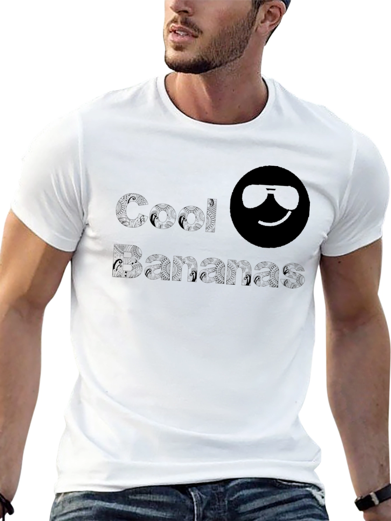 Black Cool Bananas Graphic T-Shirt - Soft Cotton Blend view 13