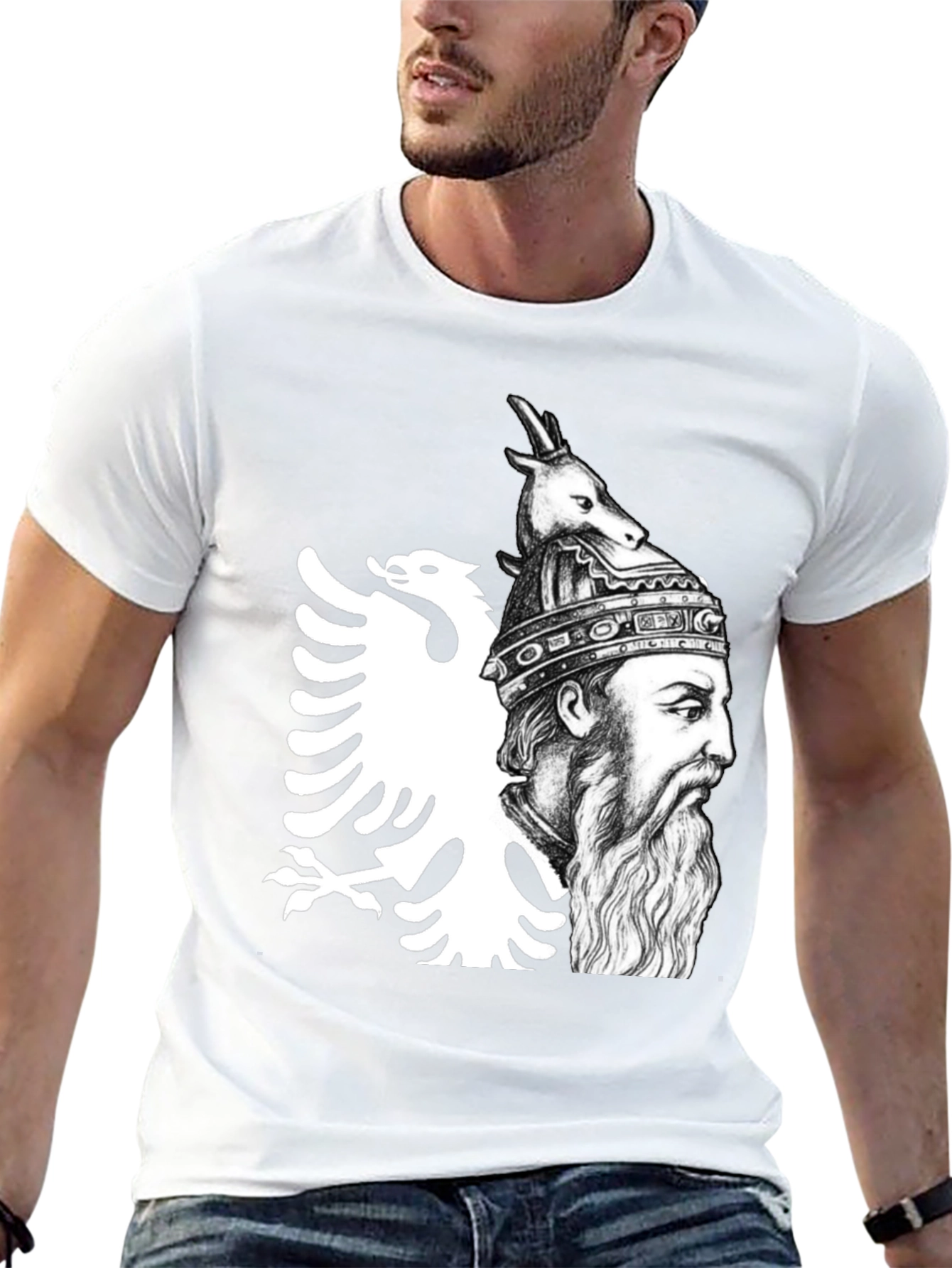 Albanian Hero Graphic T-Shirt - 13