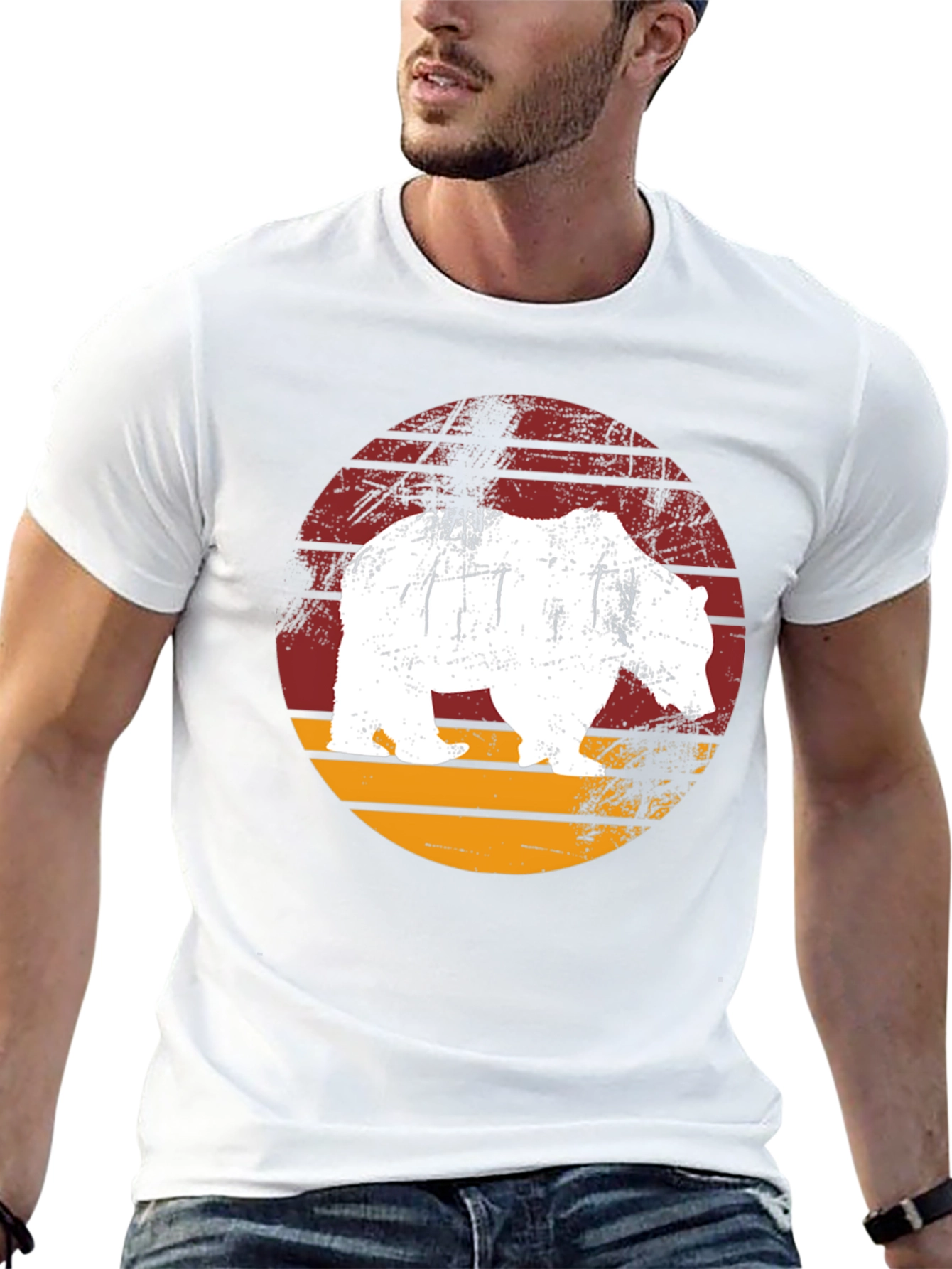 Black Bear Graphic Print Crew Neck T-Shirt view 13