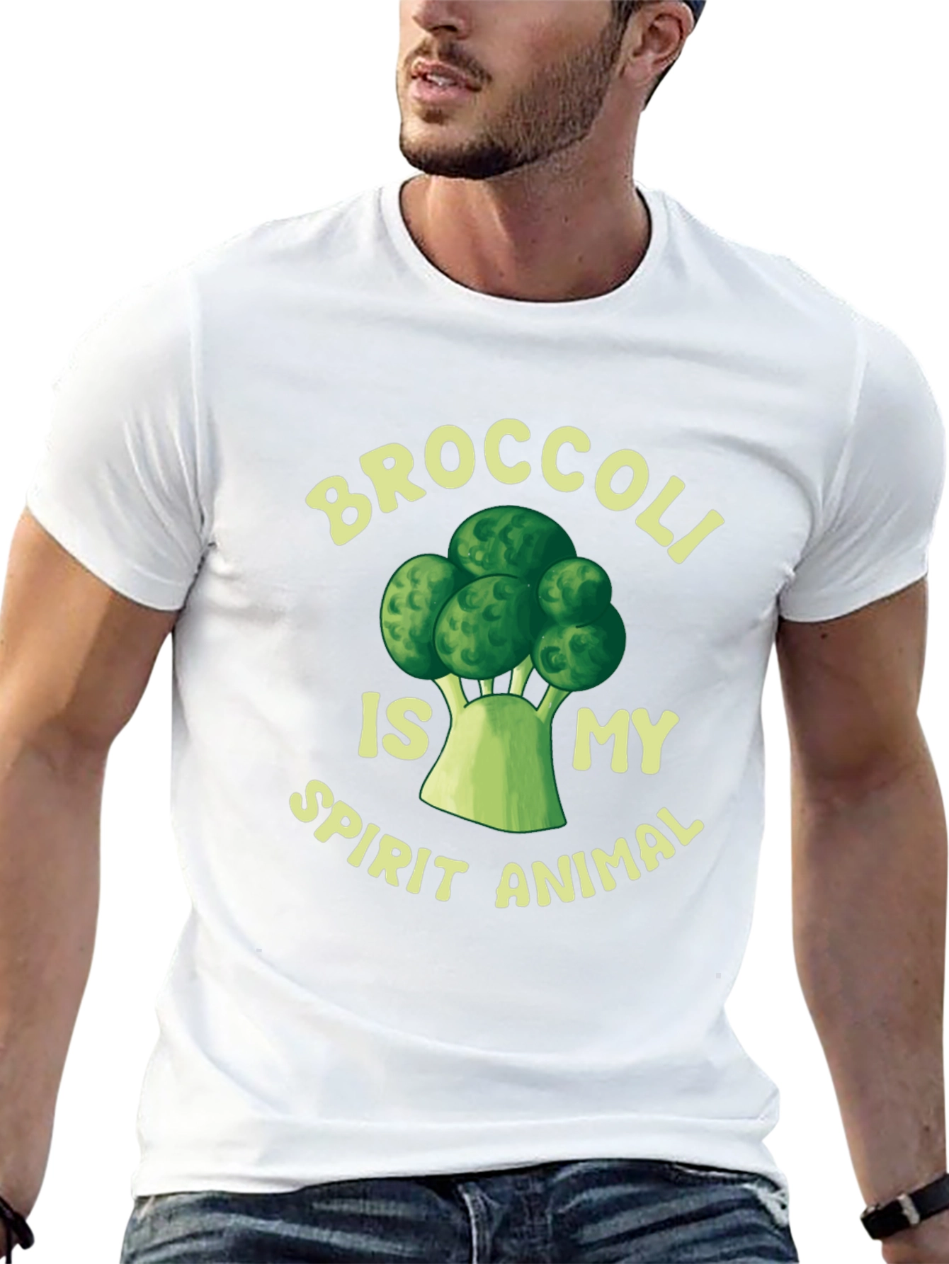 Black Broccoli is My Spirit Animal - Funny T-Shirt view 13