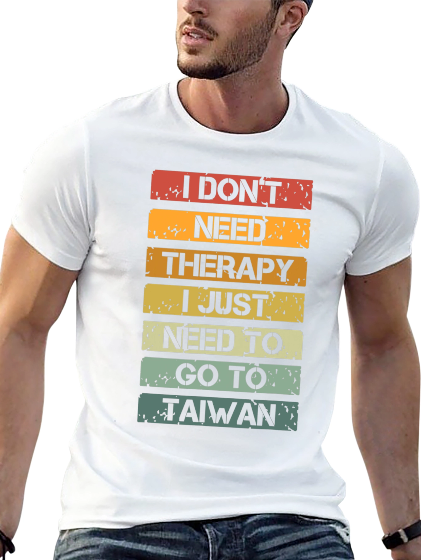 Black I Don't Need Therapy T-Shirt - Taiwan Travel Shirt view 13