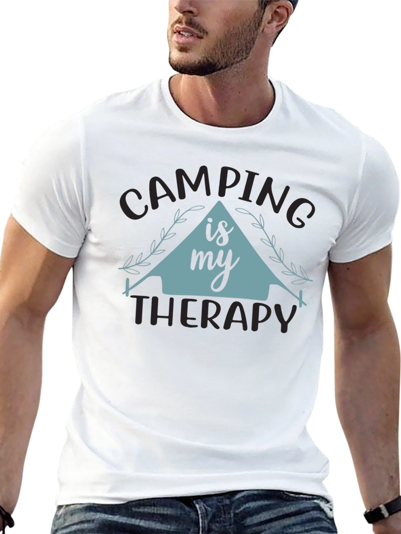 Black Camping is My Therapy Graphic Tee view 13