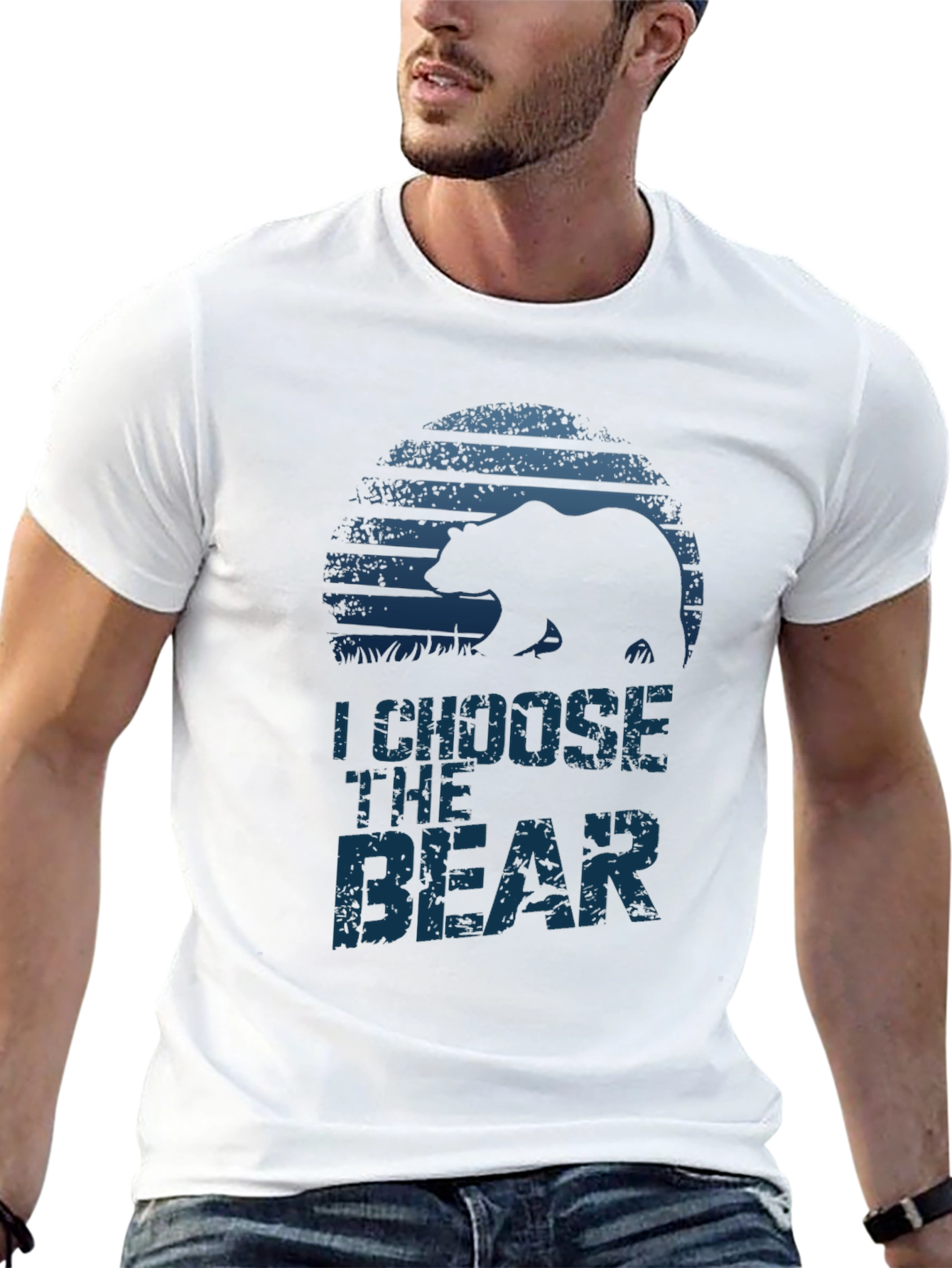 Black I Choose The Bear Graphic T-Shirt view 13