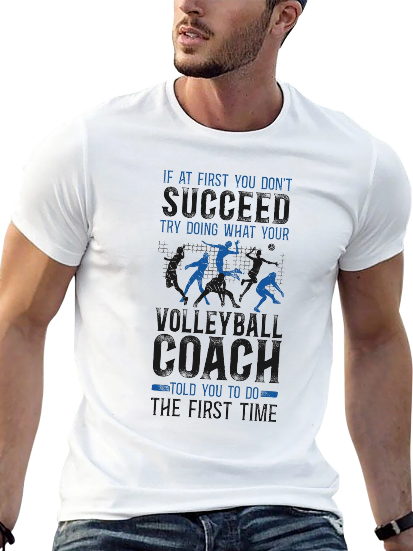 Black Volleyball Coach T-Shirt: Funny Slogan Tee for Volleyball Lovers view 13