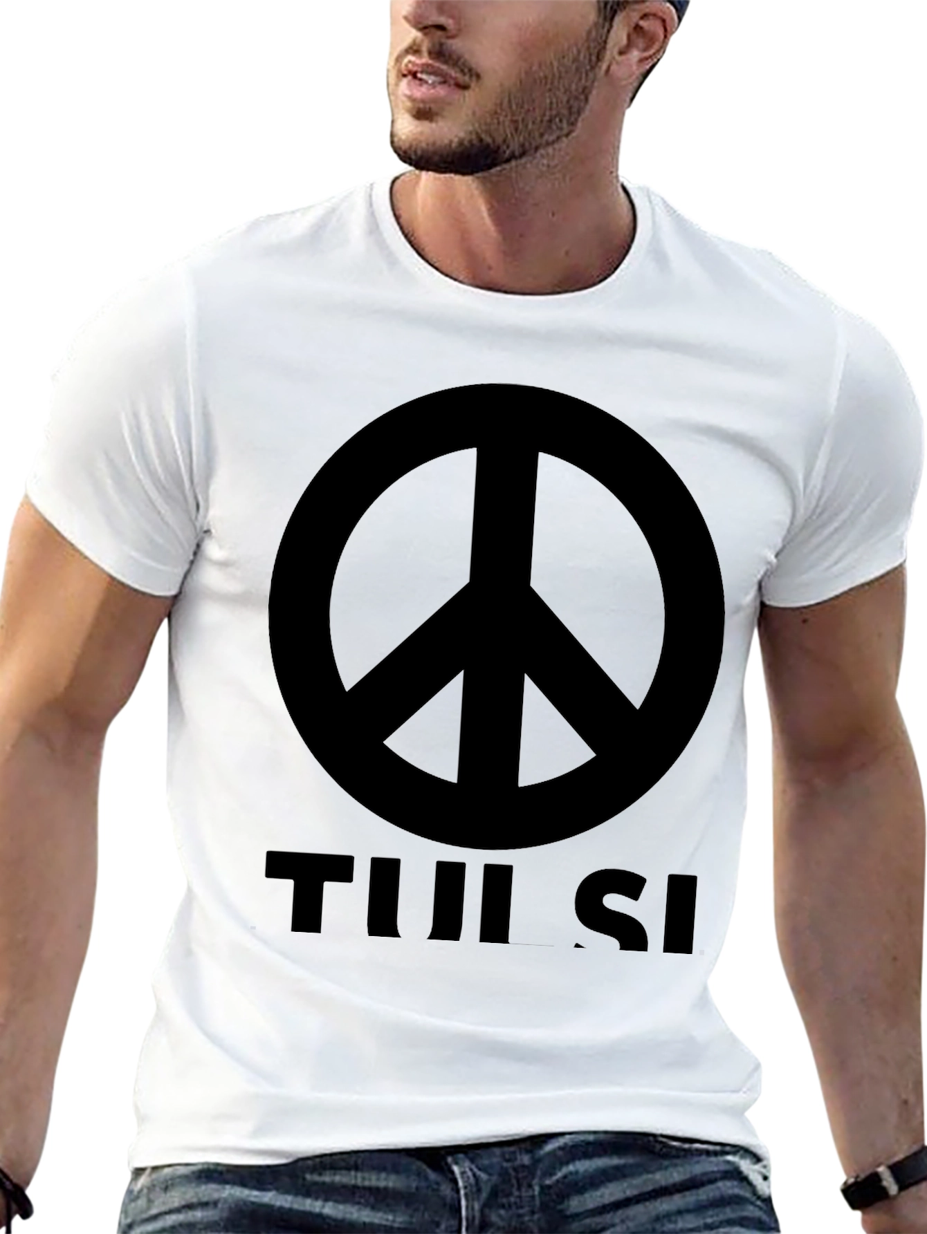 Black Peace Symbol T-Shirt view 13