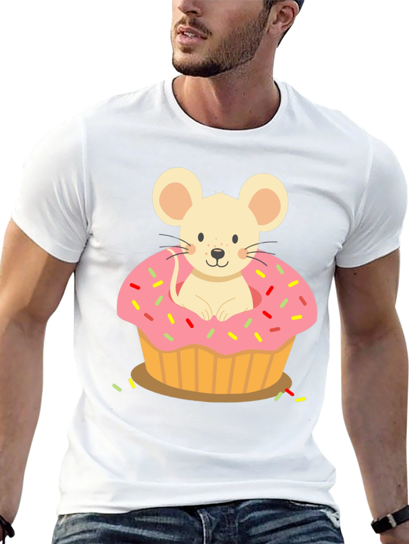 Black Mouse Cupcake T-Shirt view 13