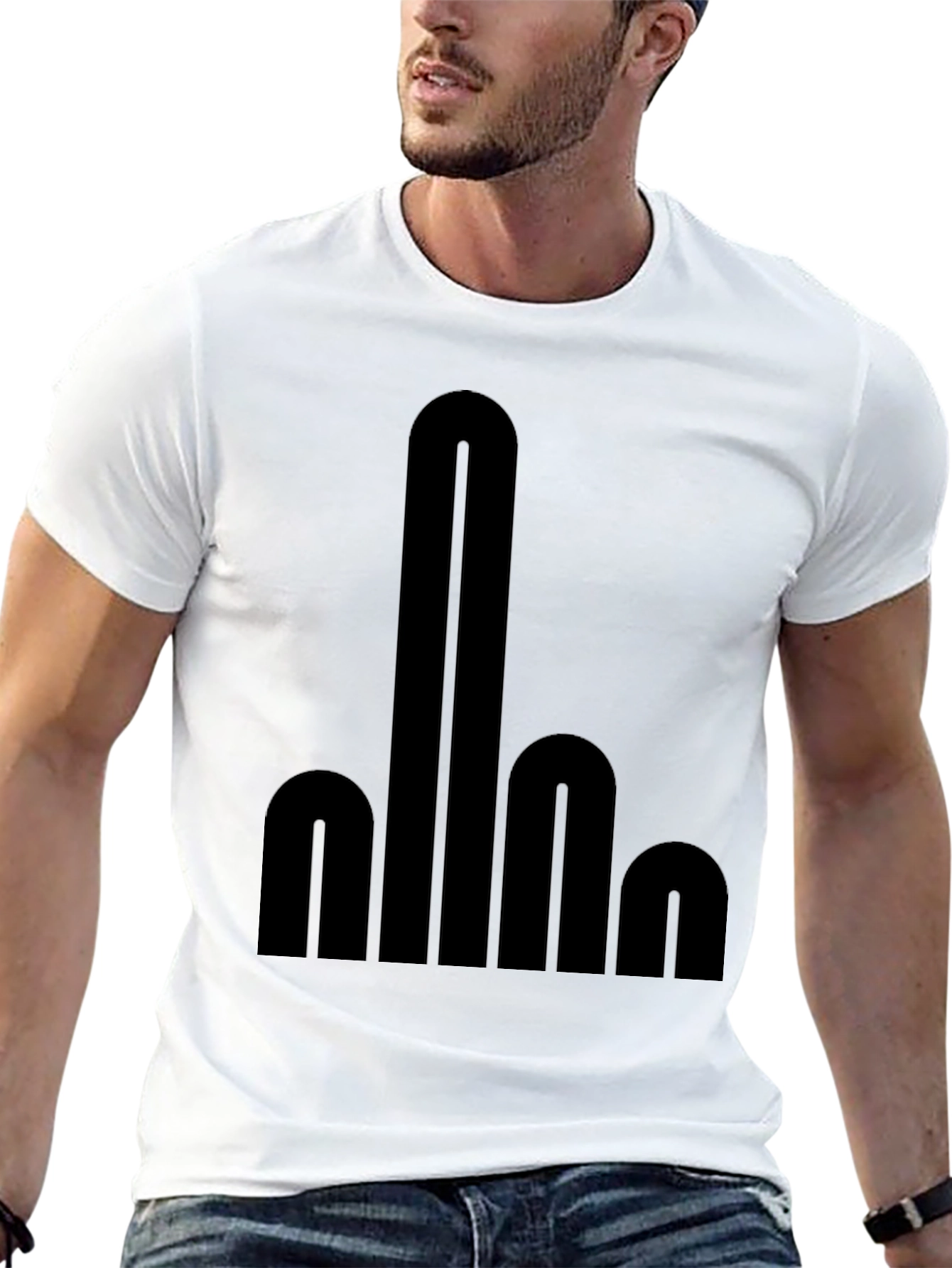 Black Bold Statement T-Shirt view 13