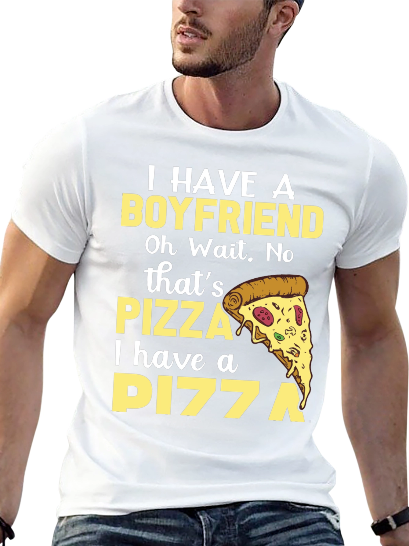Black Pizza Lover Tee - Boyfriend Replacement T-Shirt view 13