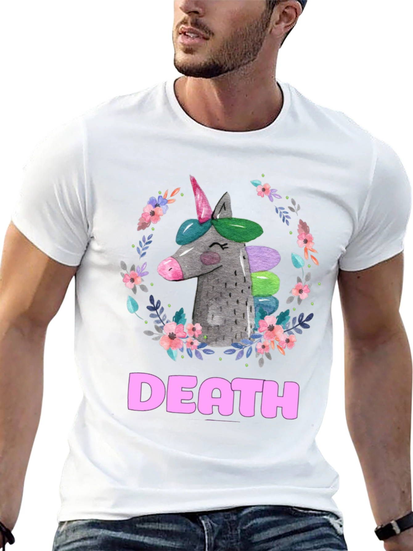 Black Unicorn Death Graphic Tee - Humor & Dark Humor view 13