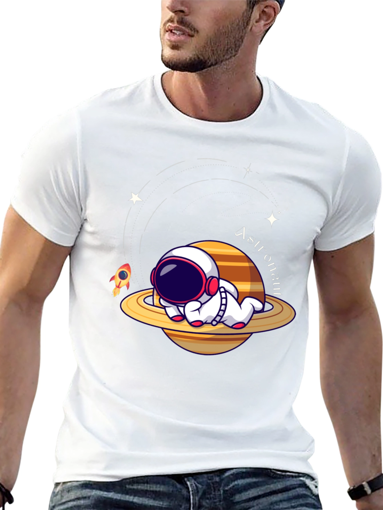 Black Cute Astronaut T-Shirt: Space Dreams Edition view 13