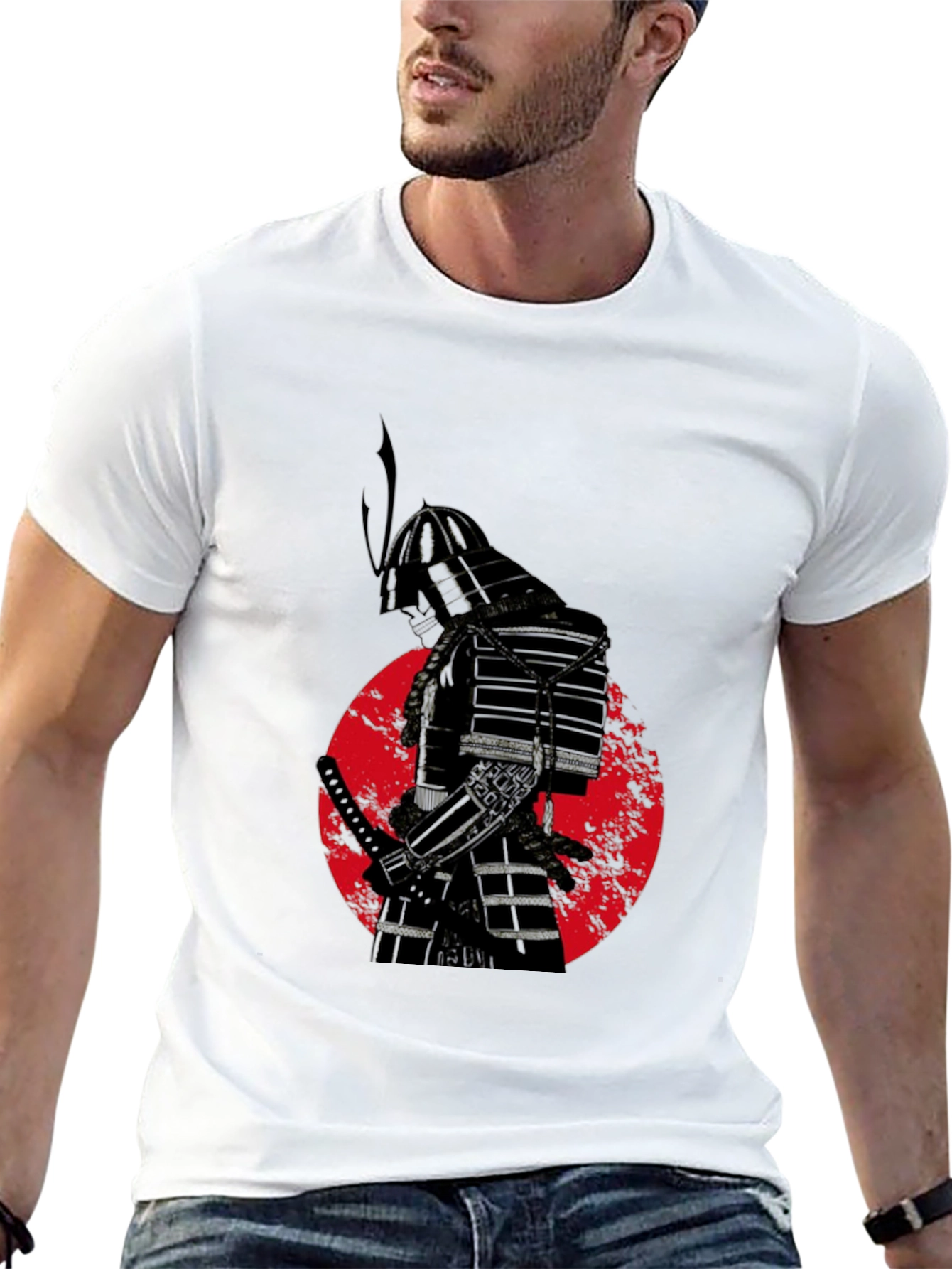 Black Samurai Warrior Graphic Tee view 13