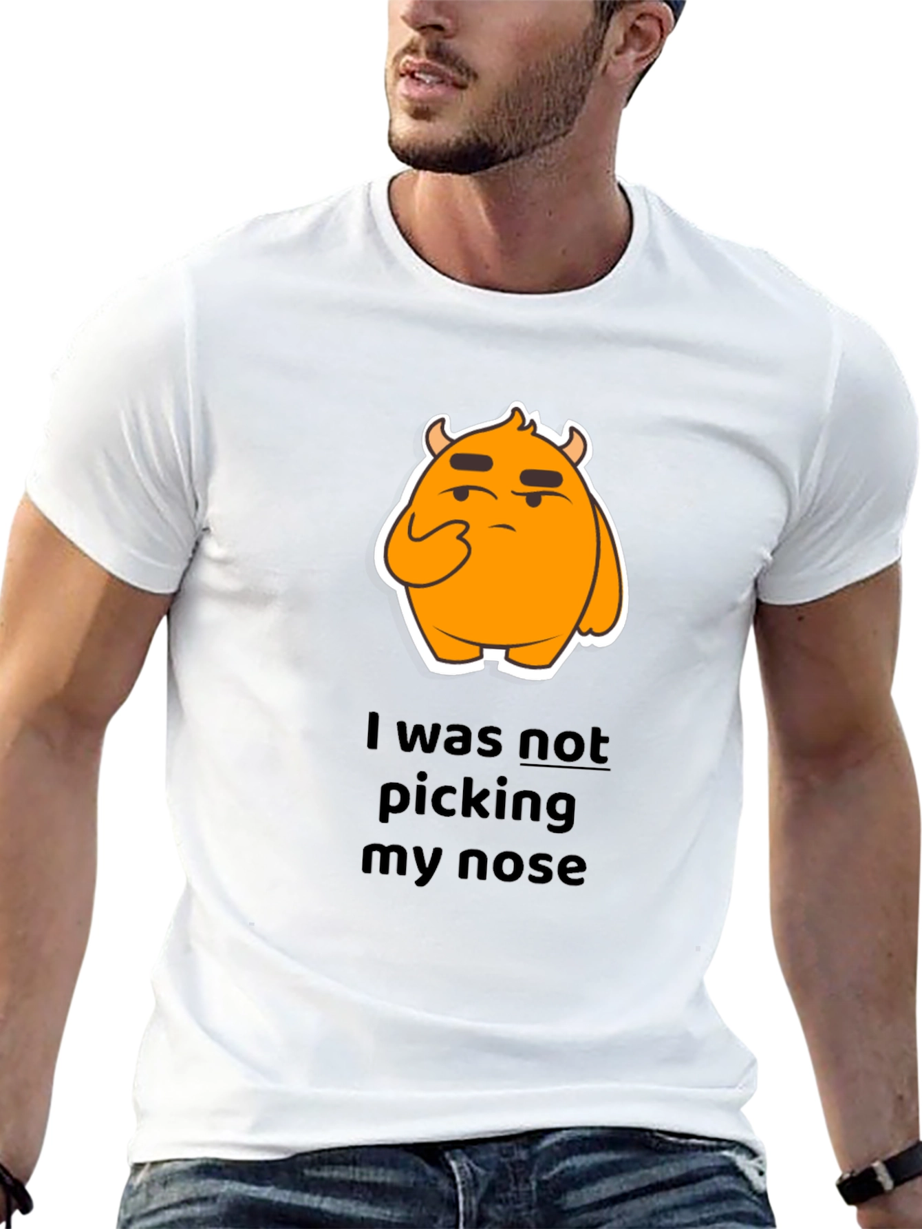 Black Funny Graphic T-Shirt - I Was Not Picking My Nose view 13