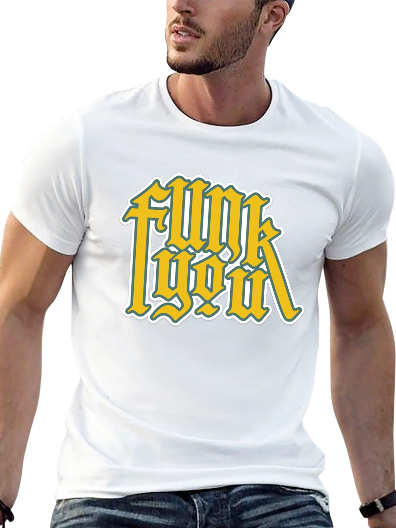 Black Funk You Graphic T-Shirt - Black Cotton Tee view 13