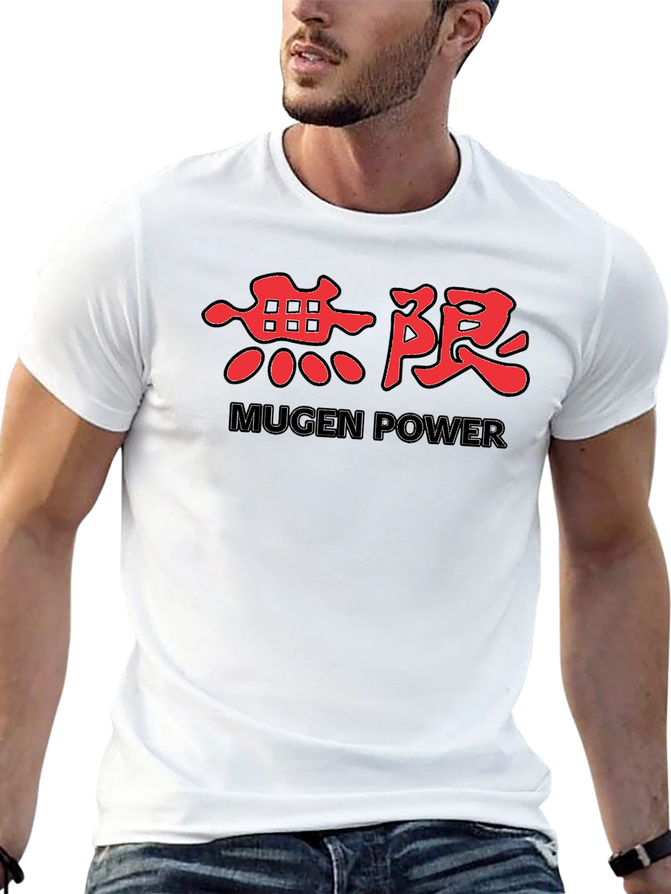 Black Mugen Power Kanji T-Shirt - Black Graphic Tee view 13