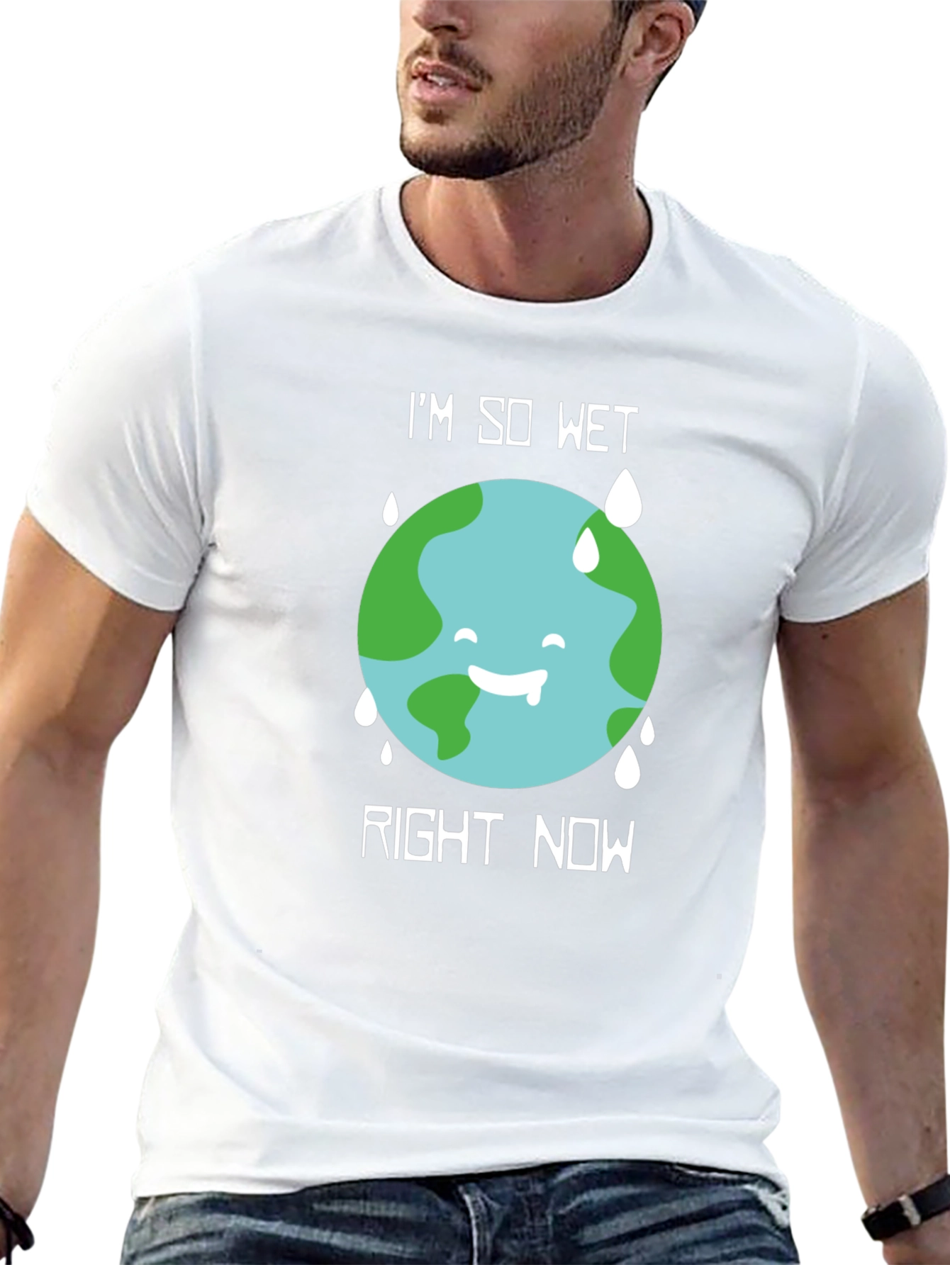 Black I'm So Wet Earth Graphic T-Shirt view 13