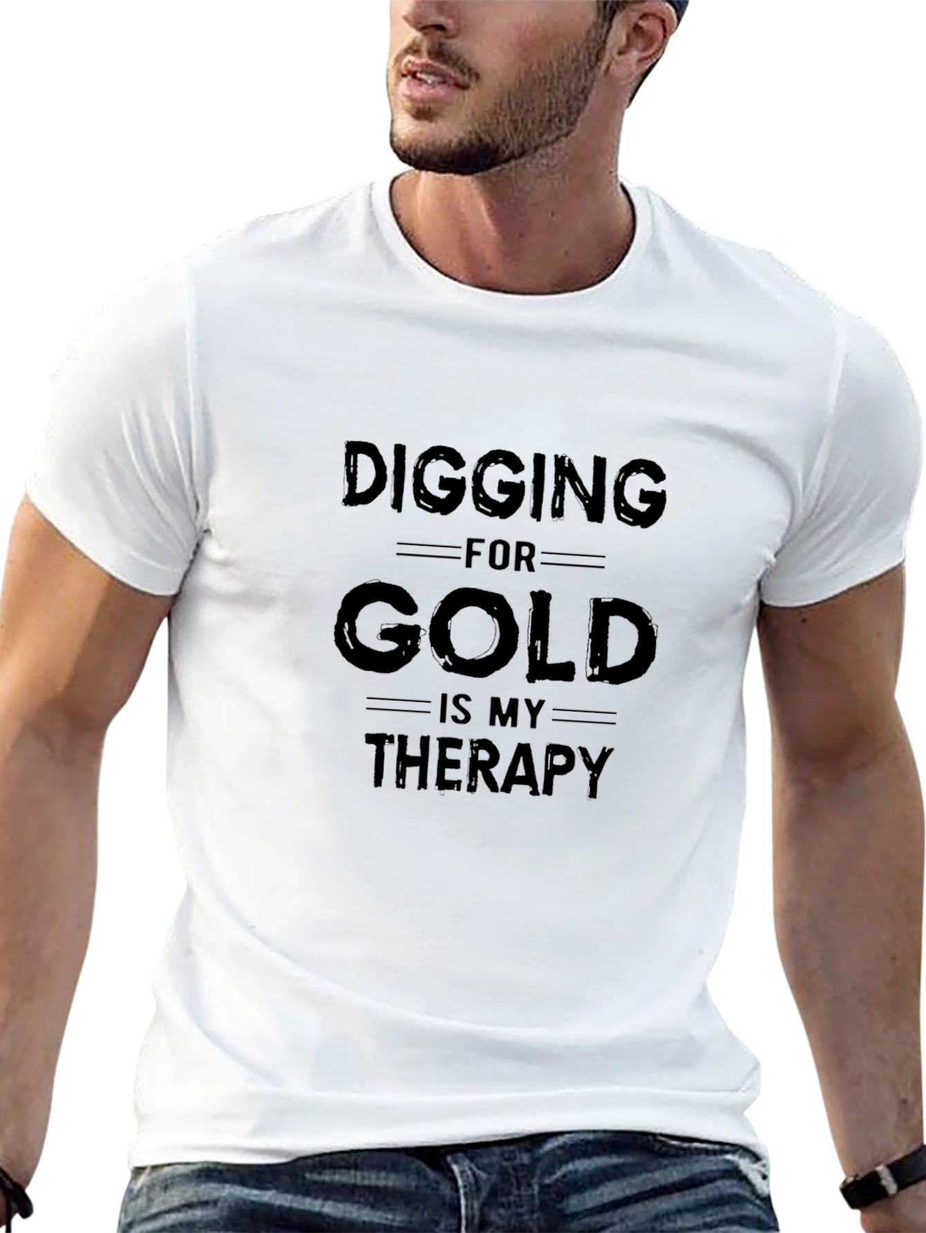 Black Digging For Gold Therapy Black T-Shirt view 13