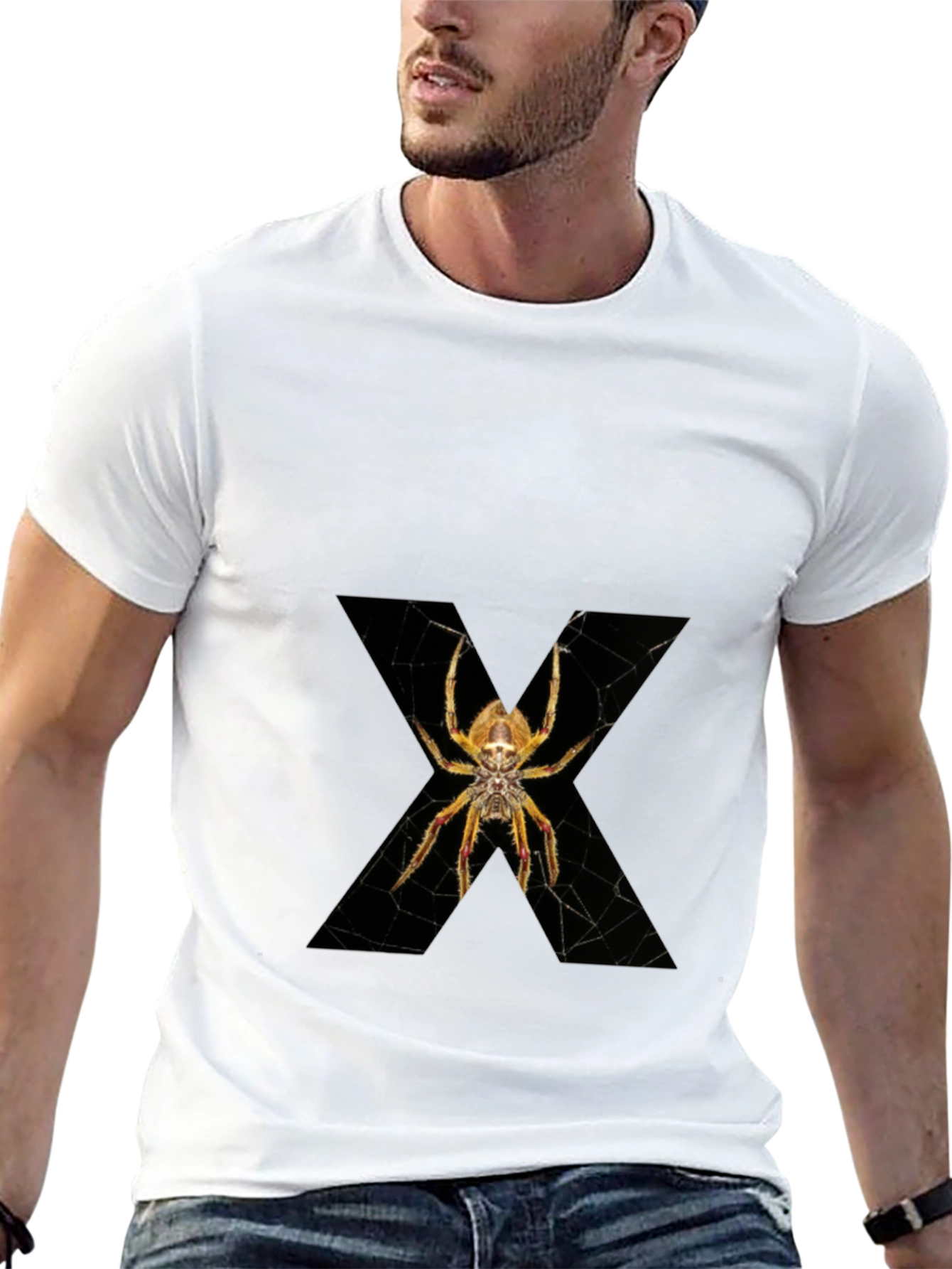 Black Spider X Graphic Tee - Men's Black Cotton T-Shirt view 13
