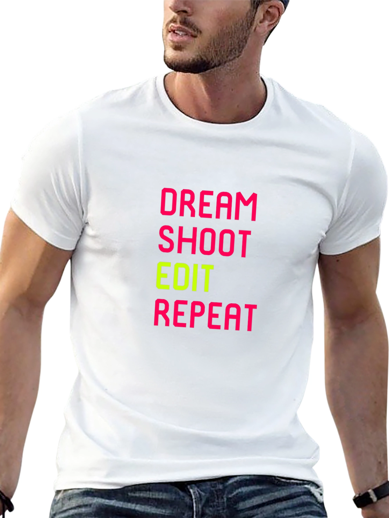 Black Dream Shoot Edit Repeat Graphic Tee - Black view 13