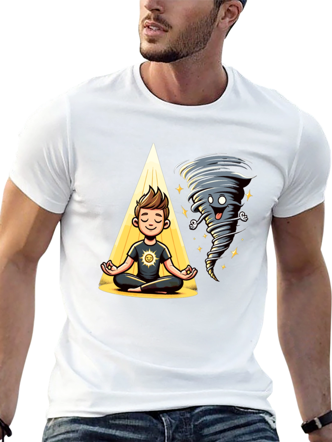 Black Zen Tornado T-Shirt - Balance & Humor view 13
