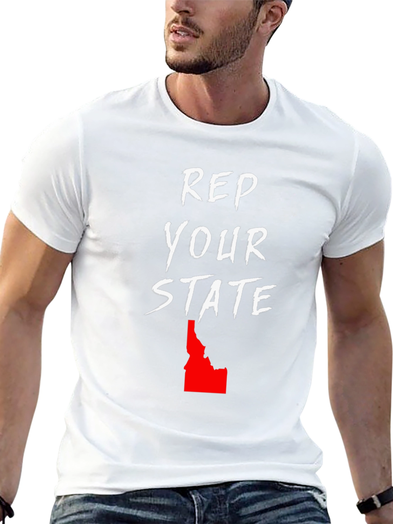Black Rep Your State Graphic T-Shirt view 13