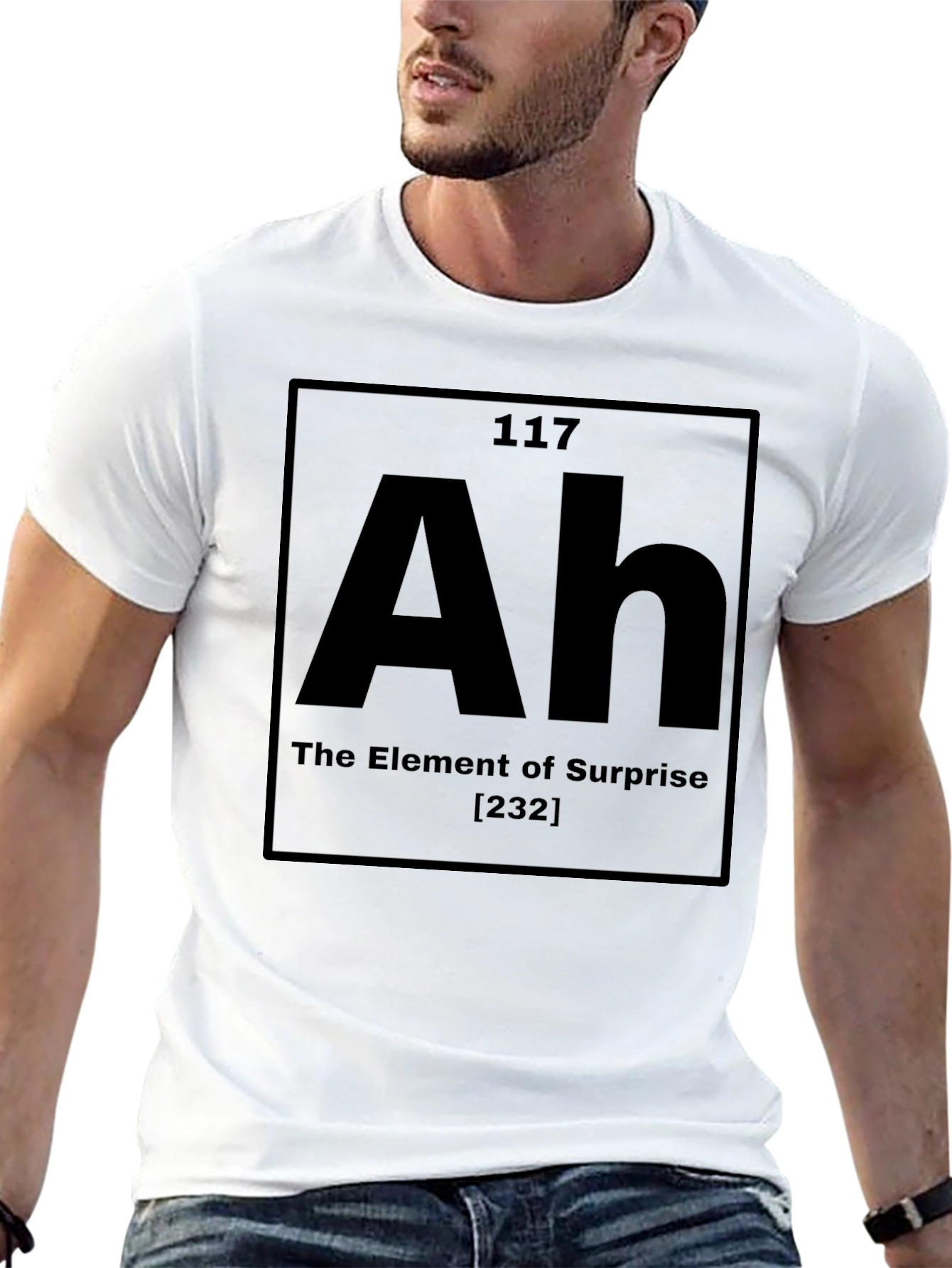 Black Ah Element of Surprise Graphic T-Shirt - Black view 13