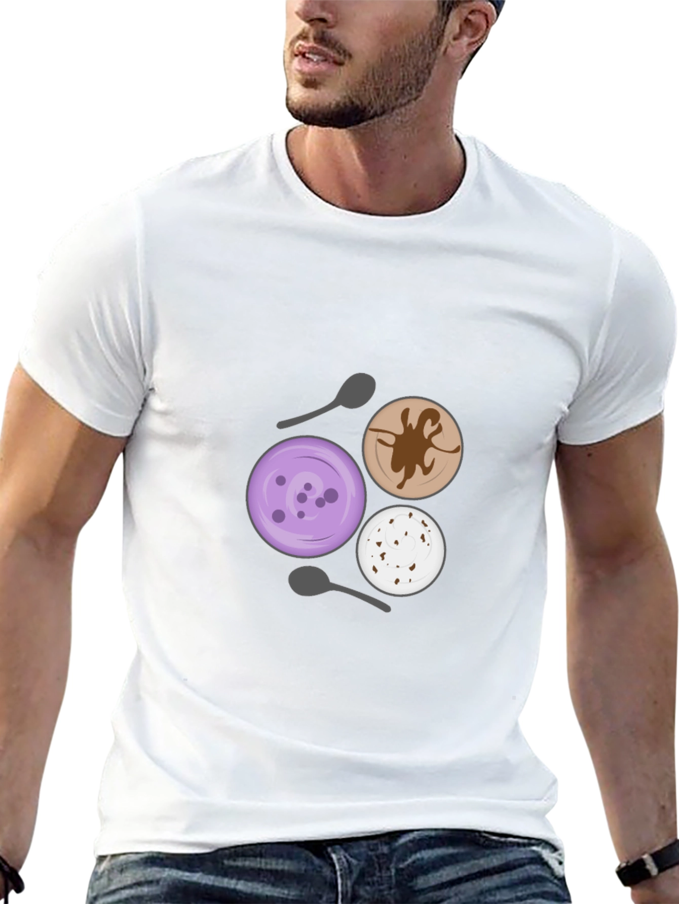 Black Dessert Lover T-Shirt - Unique Ice Cream Design view 13