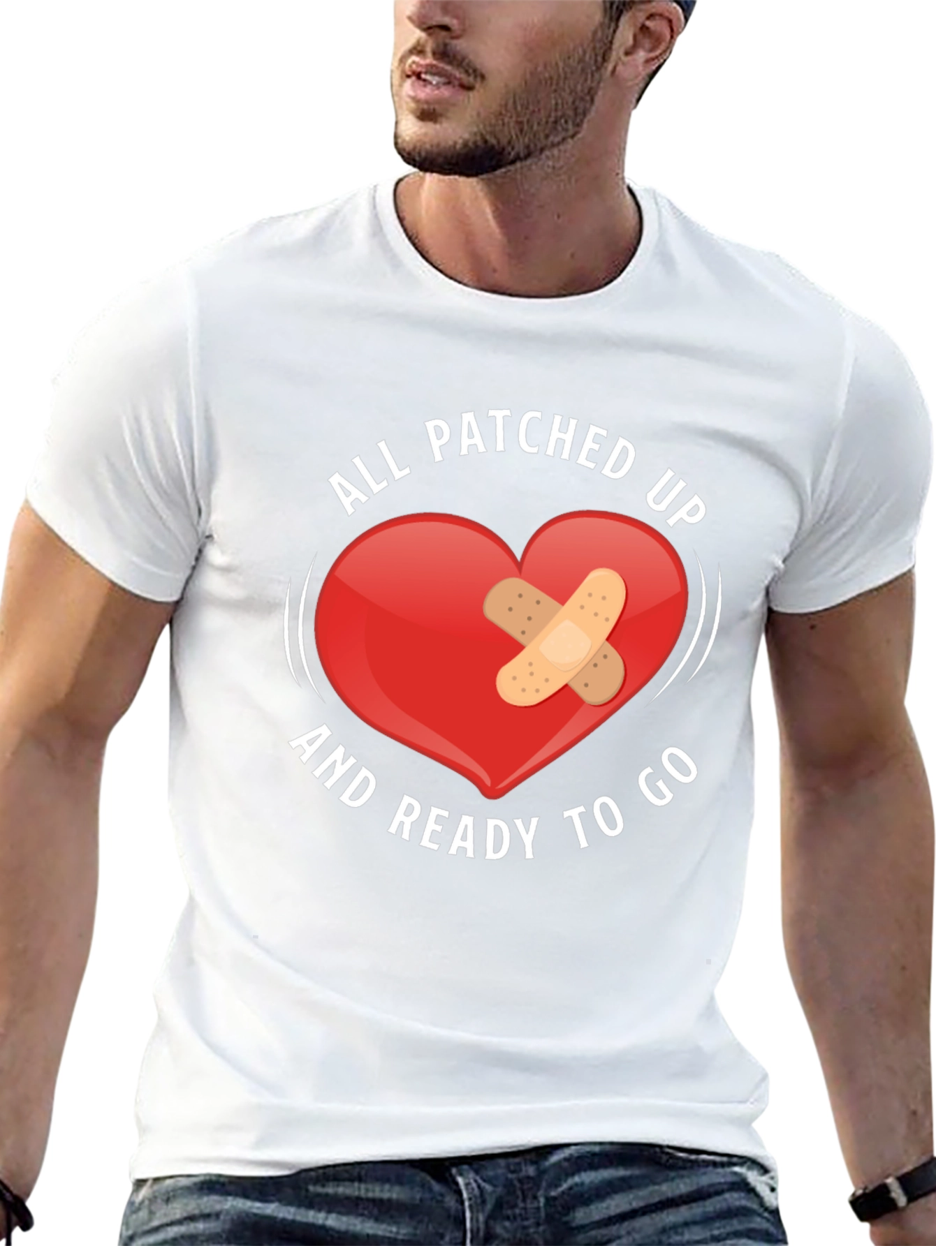 Black Patched Up Heart Graphic T-Shirt view 13