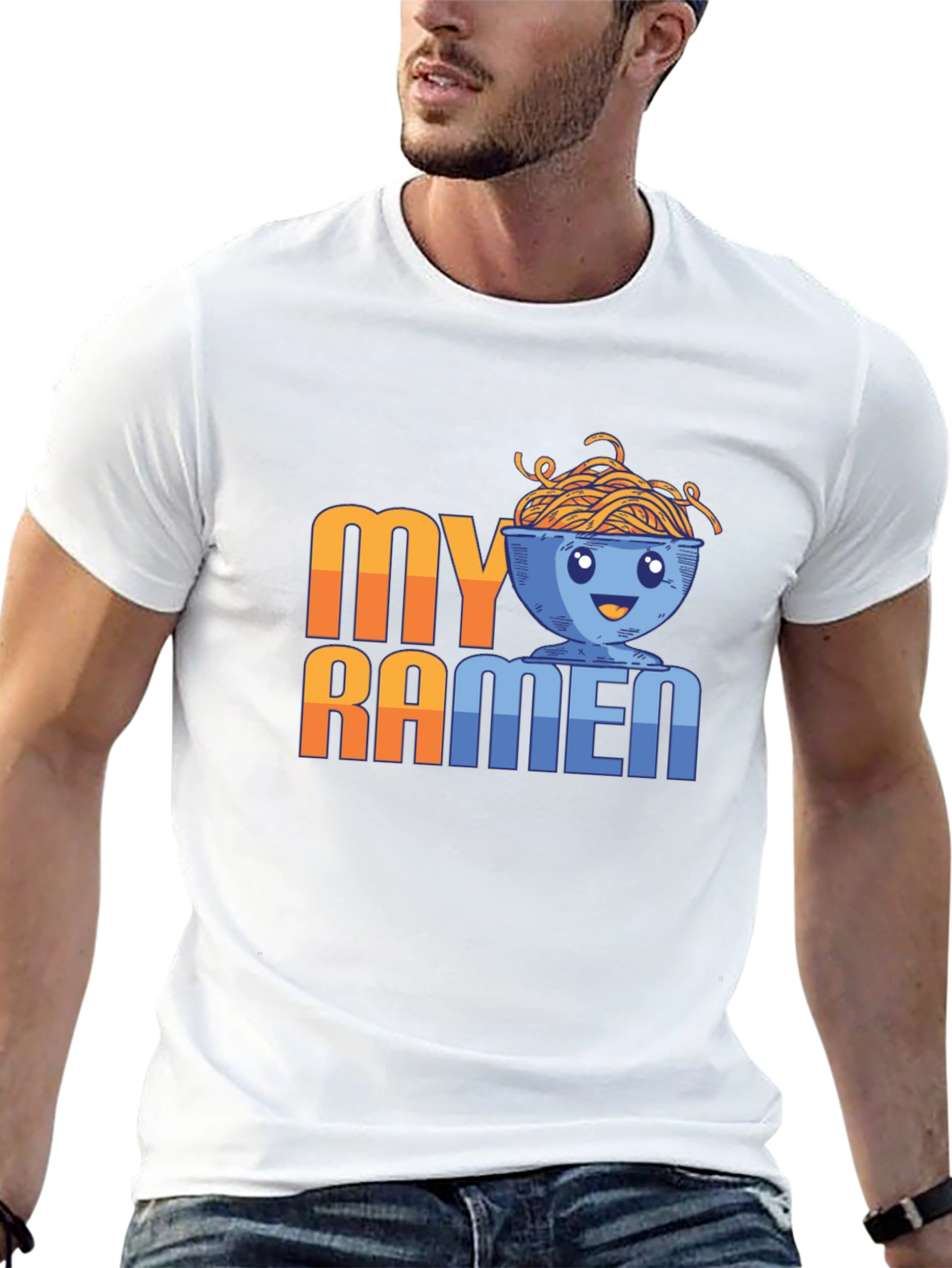 Black My Ramen Funny T-Shirt Graphic Tee view 13