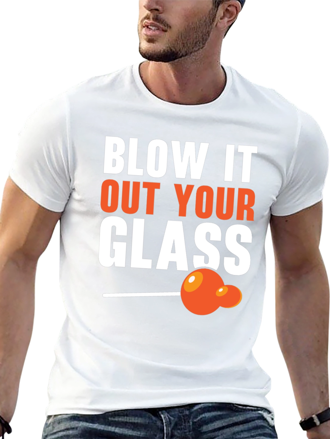 Black Blow It Out Your Glass Funny T-Shirt view 13