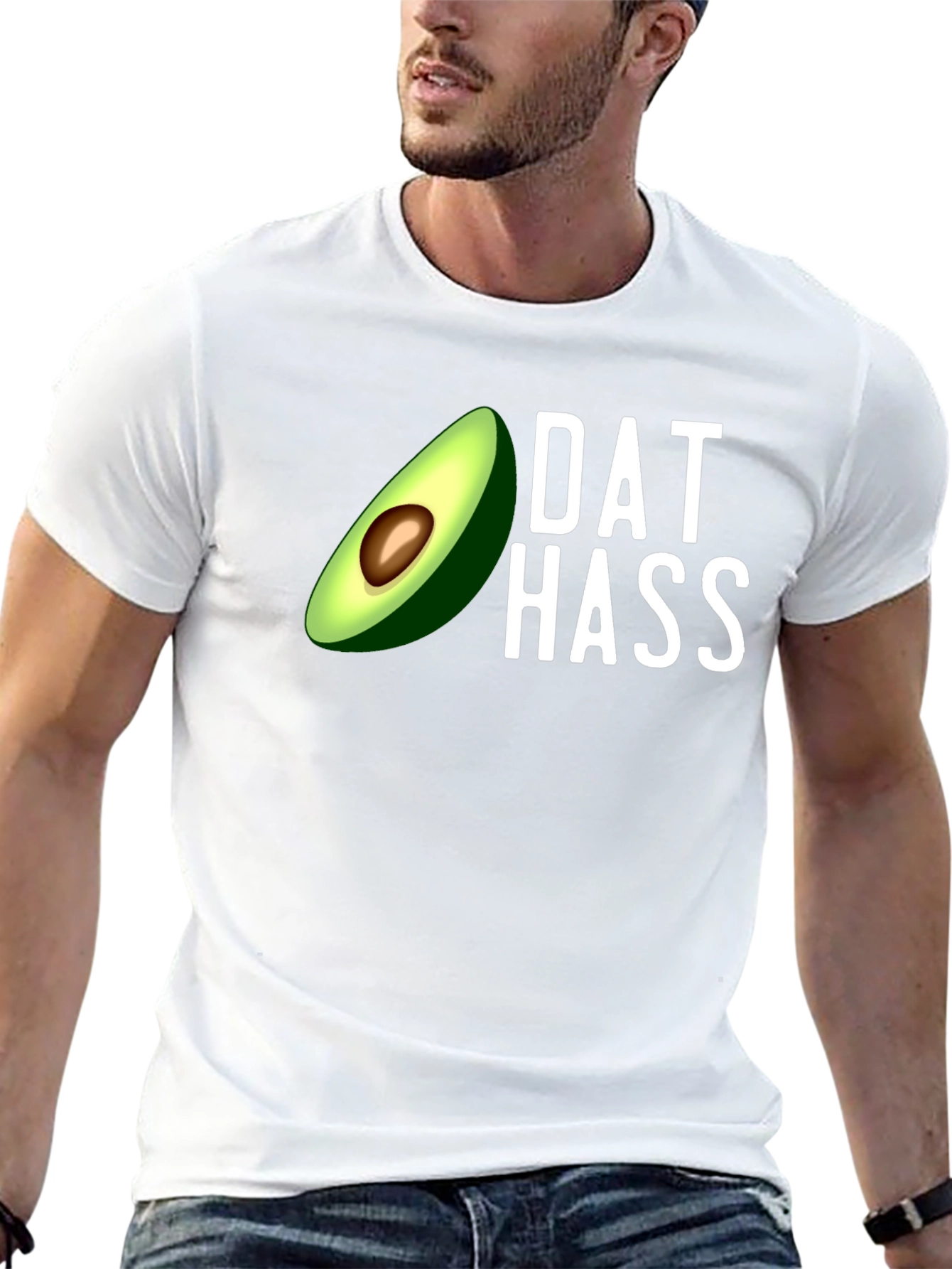 Black Dat Hass Avocado Graphic T-Shirt - Funny Trendy Tee view 13