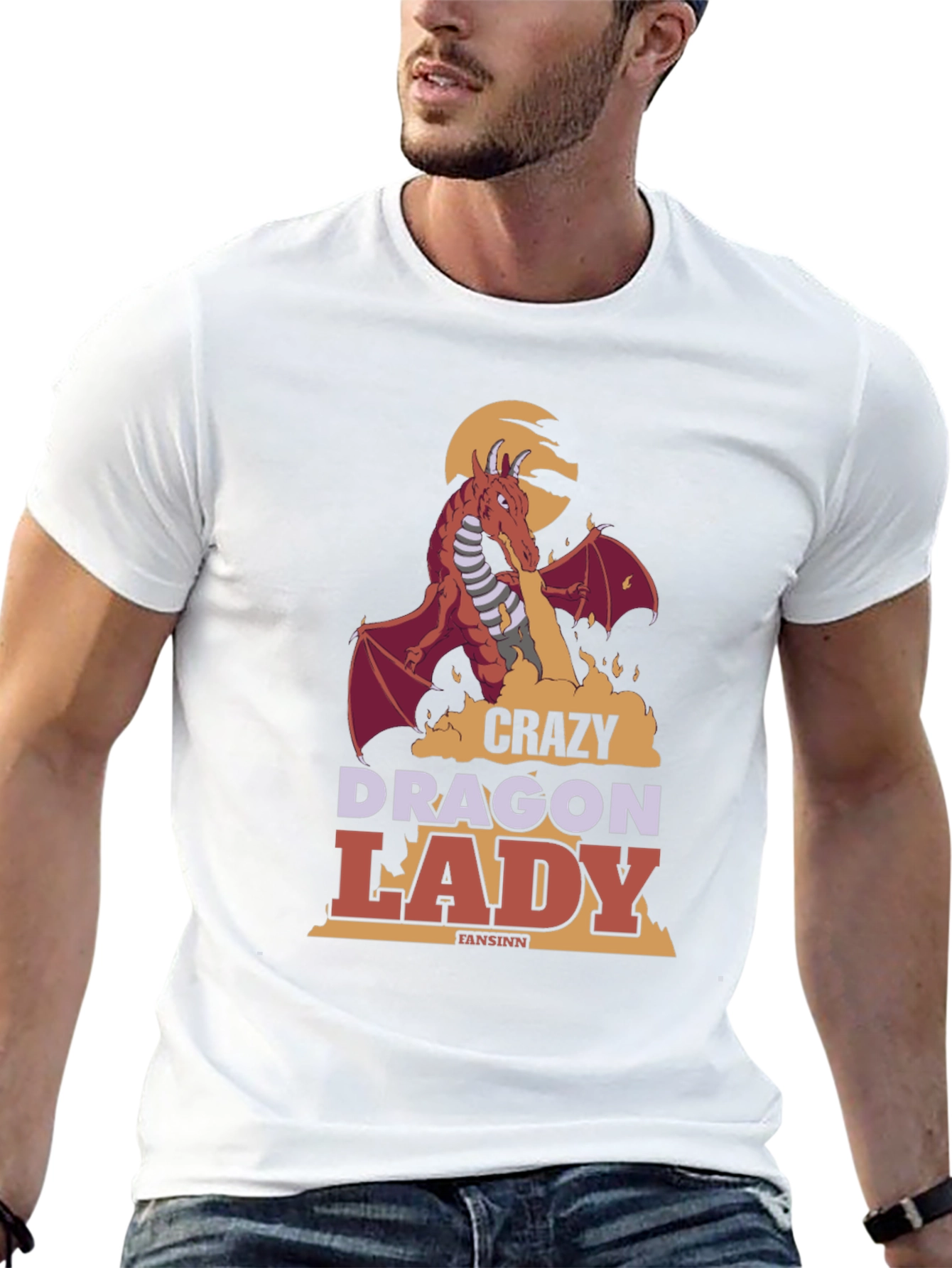 Black Crazy Dragon Lady T-Shirt view 13