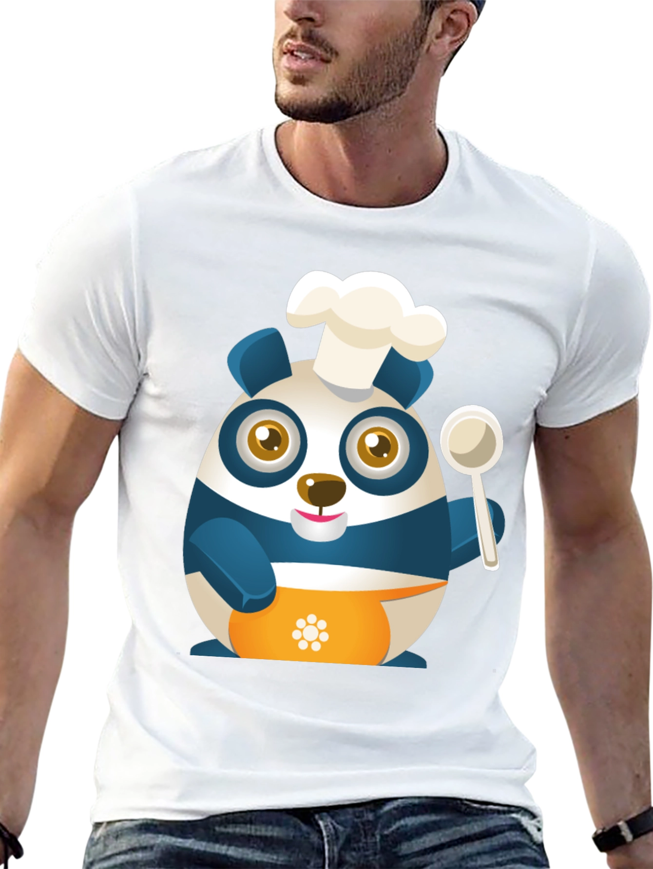 Black Chef Panda Black T-Shirt - Cute and Funny view 13